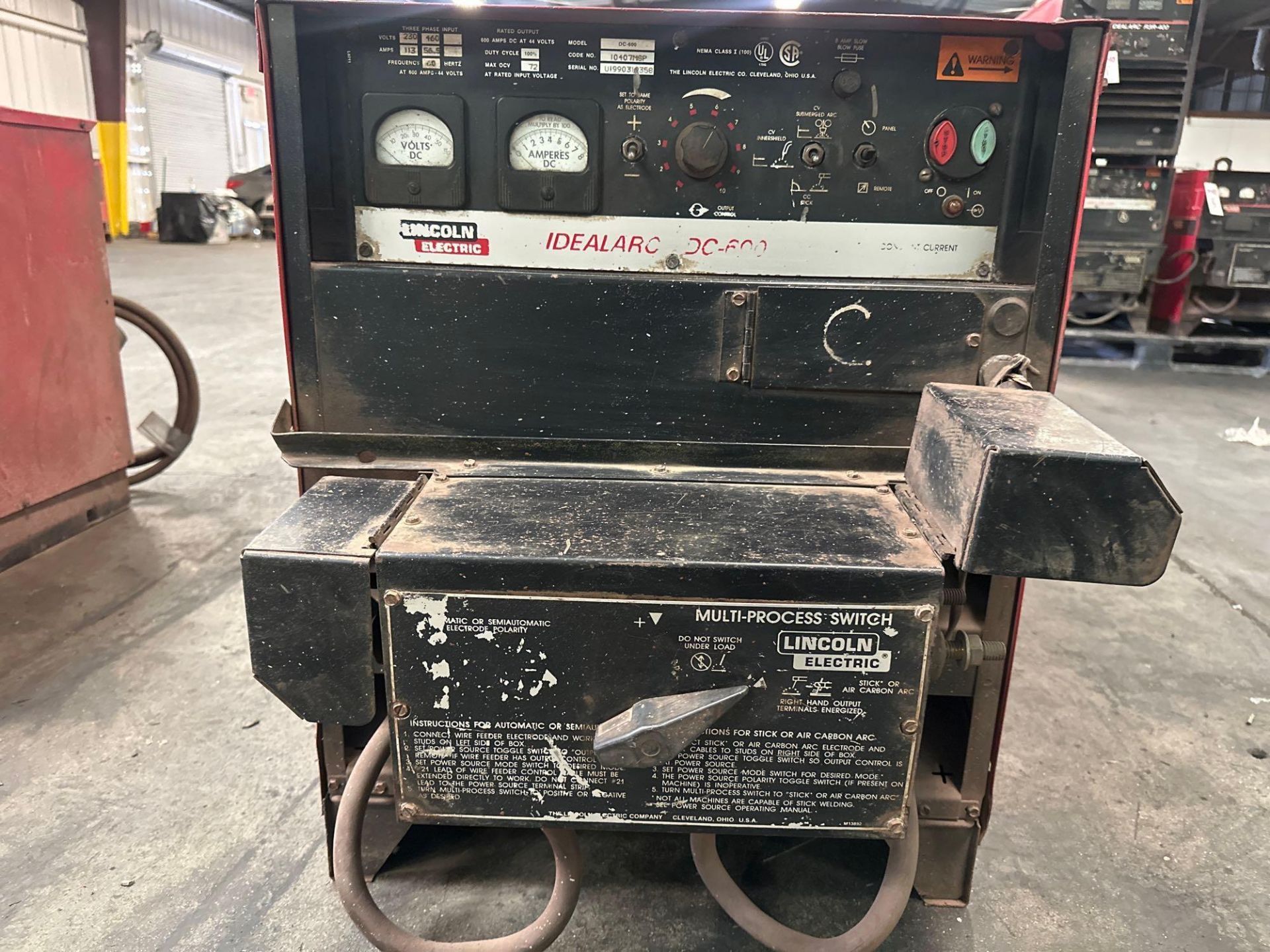 Lincoln Electric Idealarc DC-600 Welder, s/n U1990319358 *Located in Redlands, CA* - Image 3 of 8