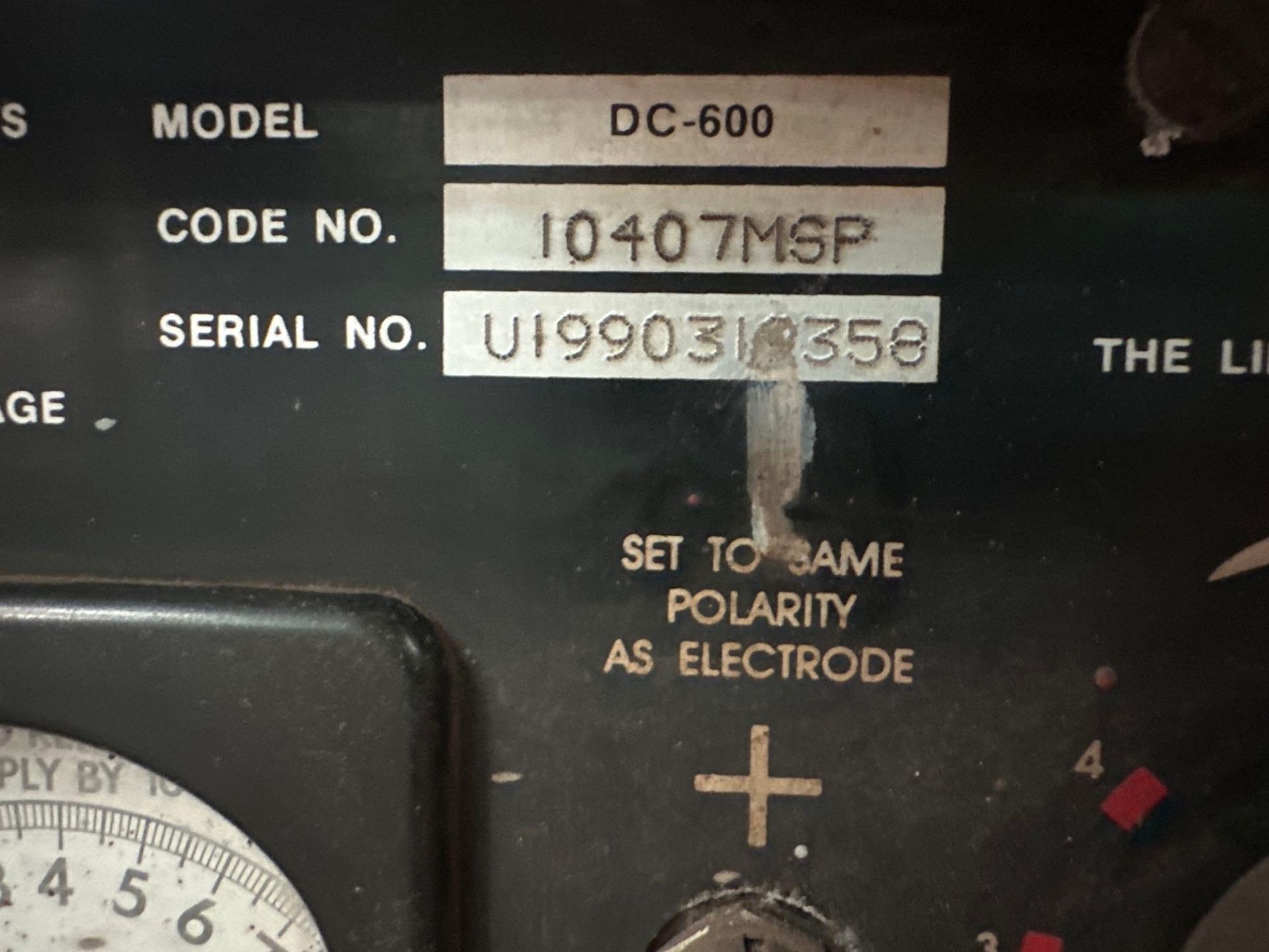 Lincoln Electric Idealarc DC-600 Welder, s/n U1990319358 *Located in Redlands, CA* - Image 6 of 8