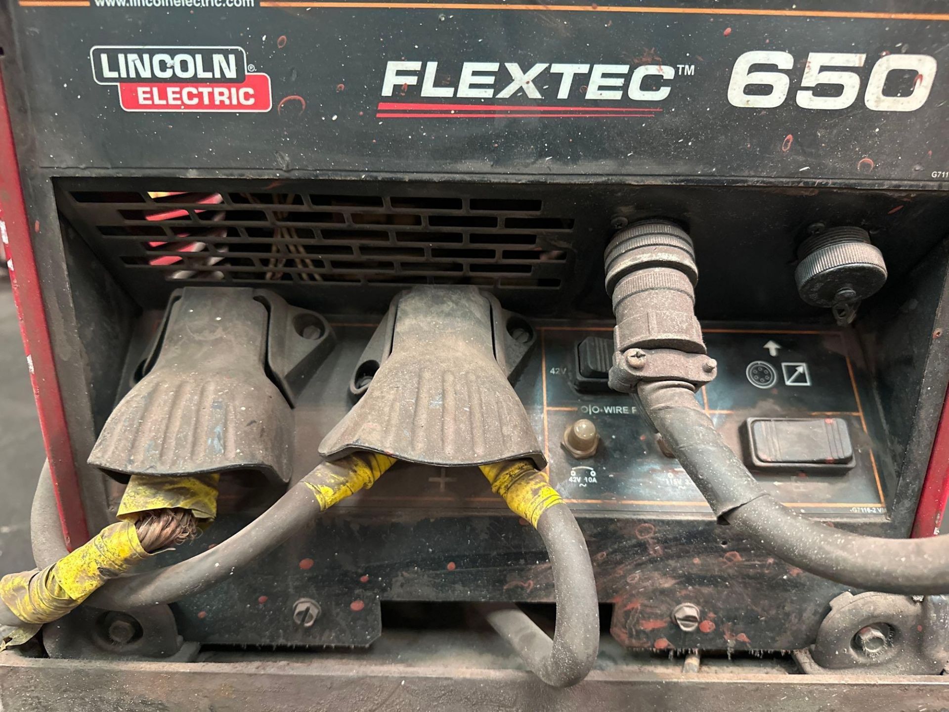 Lincoln Flextec 650 Welder s/n U1150109185, w/ LincolnLN-9 Wire Feeder, s/n U1970314984, Welding - Image 7 of 13