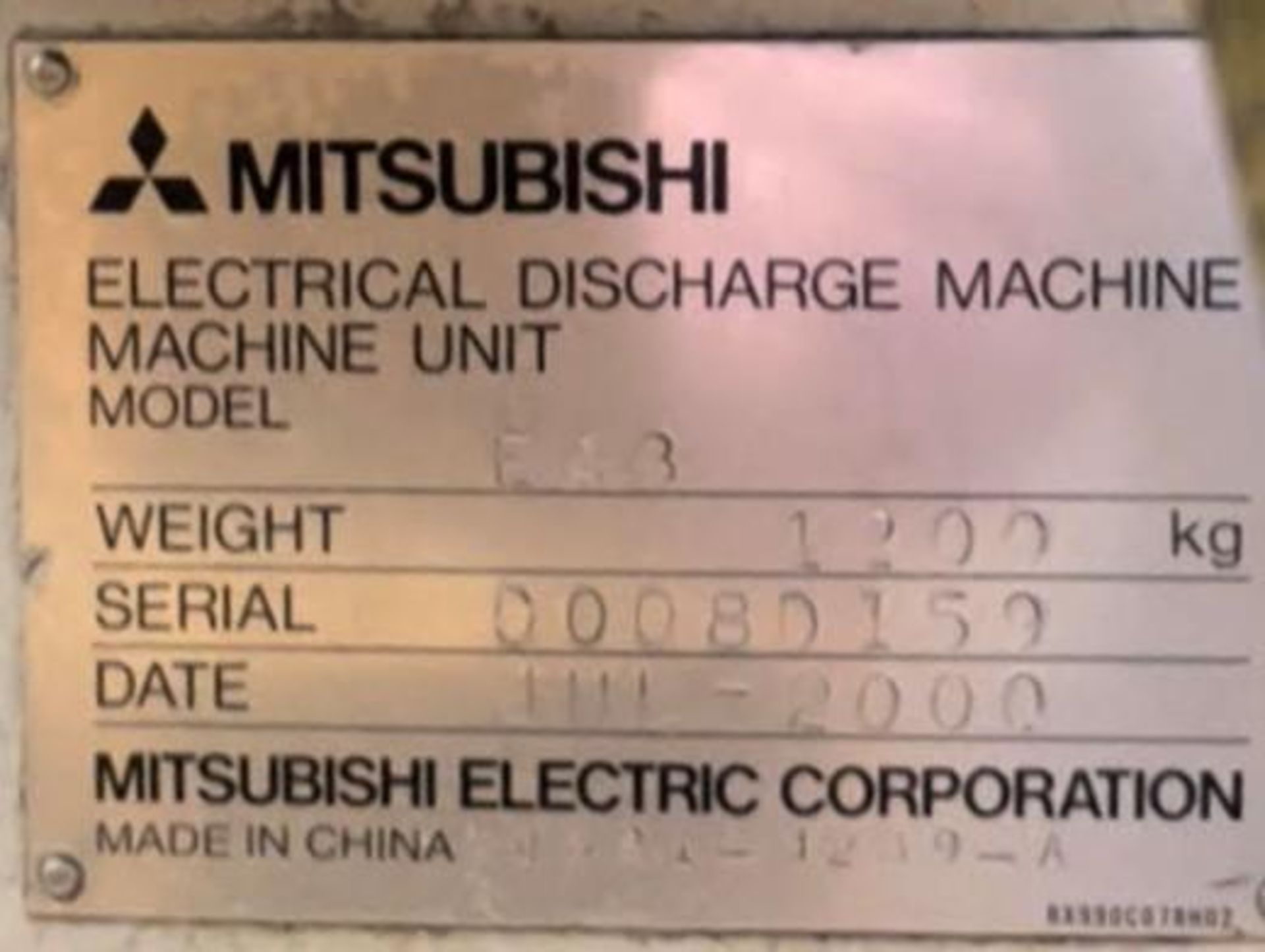 Mitsubishi EA8 CNC Sinker EDM, C-Axis & ATC, s/n 0008D159, 2000 - Image 6 of 6