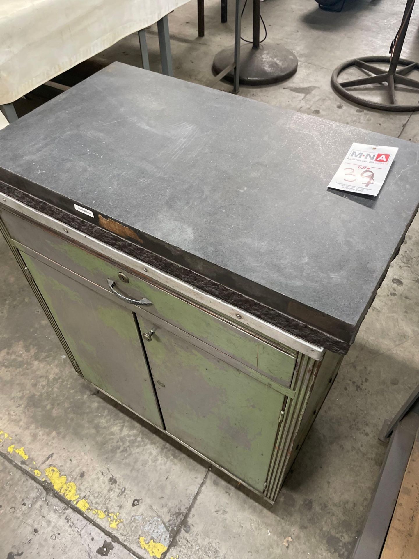 2 Door Cabinet with Granite Surface Plate: 16" x 28" x 2.5" - Image 2 of 5