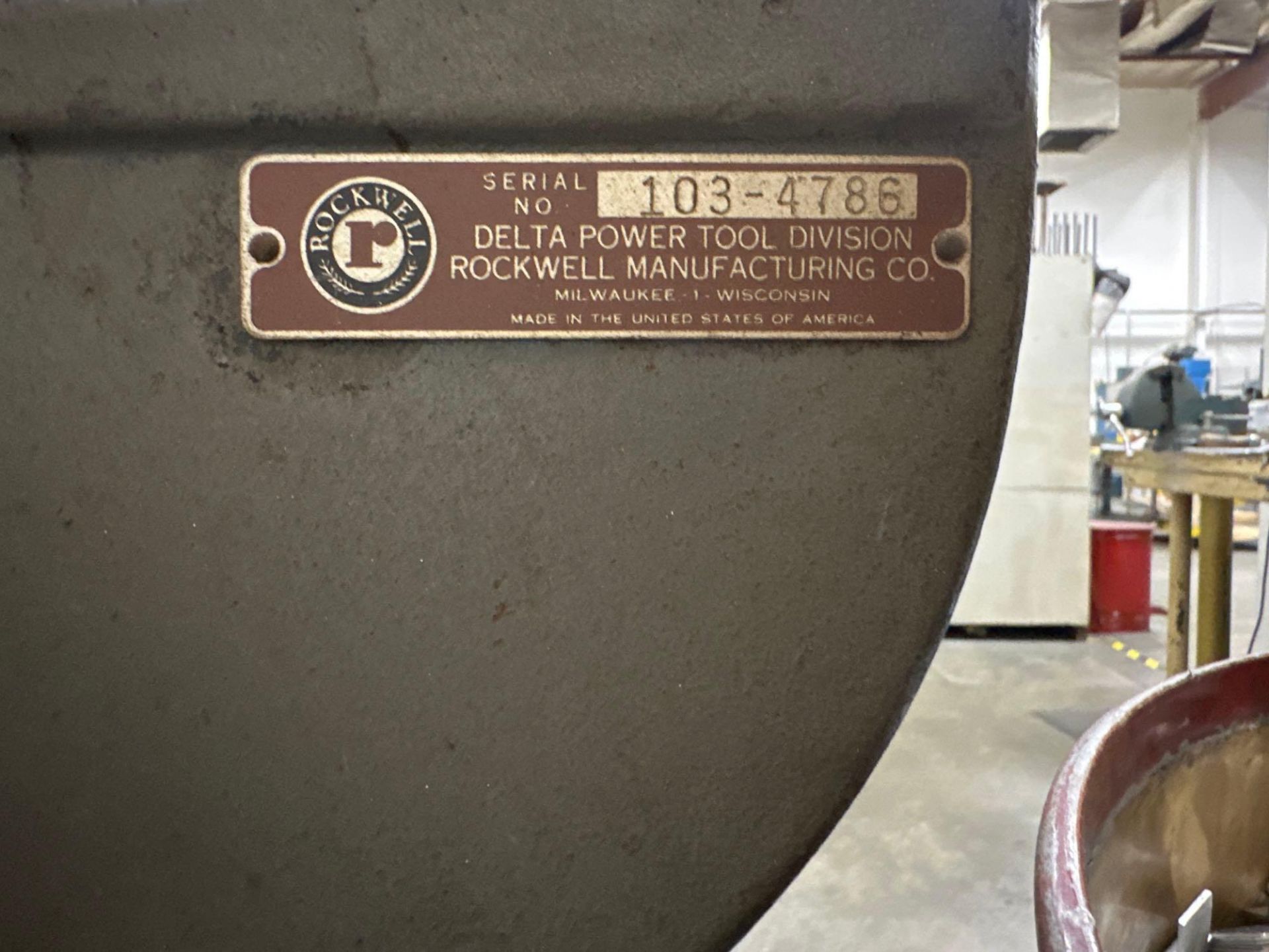 Delta Milwaukee Vertical Bandsaw, s/n 103-4786 *Location #2* - Image 5 of 5