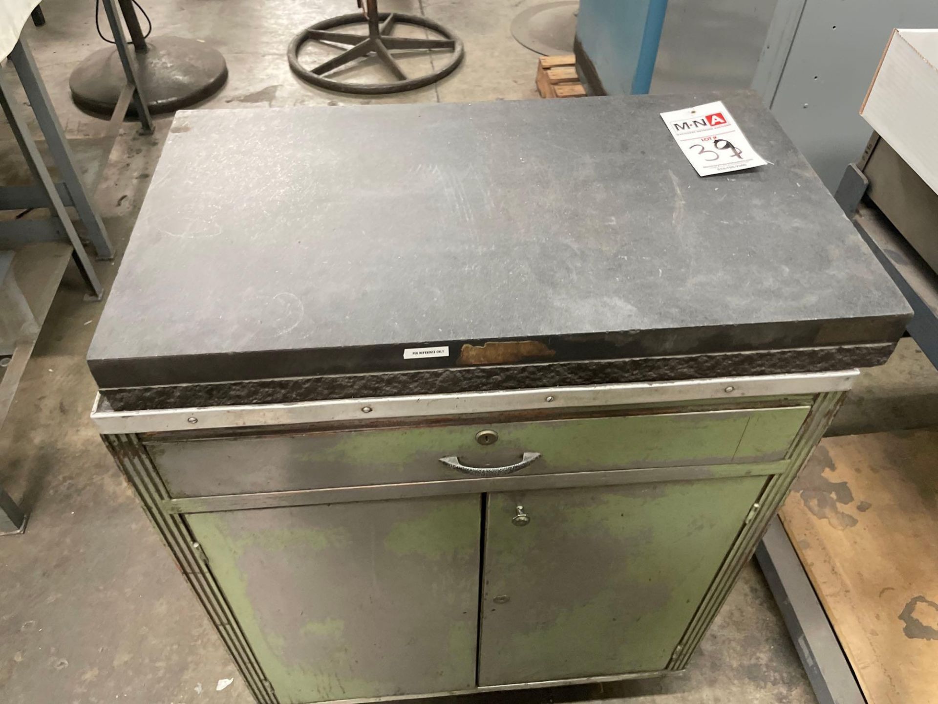 2 Door Cabinet with Granite Surface Plate: 16" x 28" x 2.5"