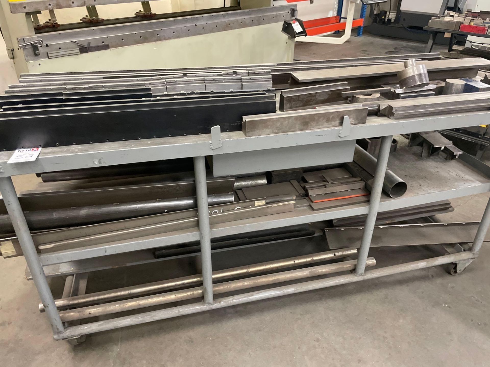 Rolling Rack with Miscellaneous Press Brake Dies Plus Adapter - Image 4 of 5