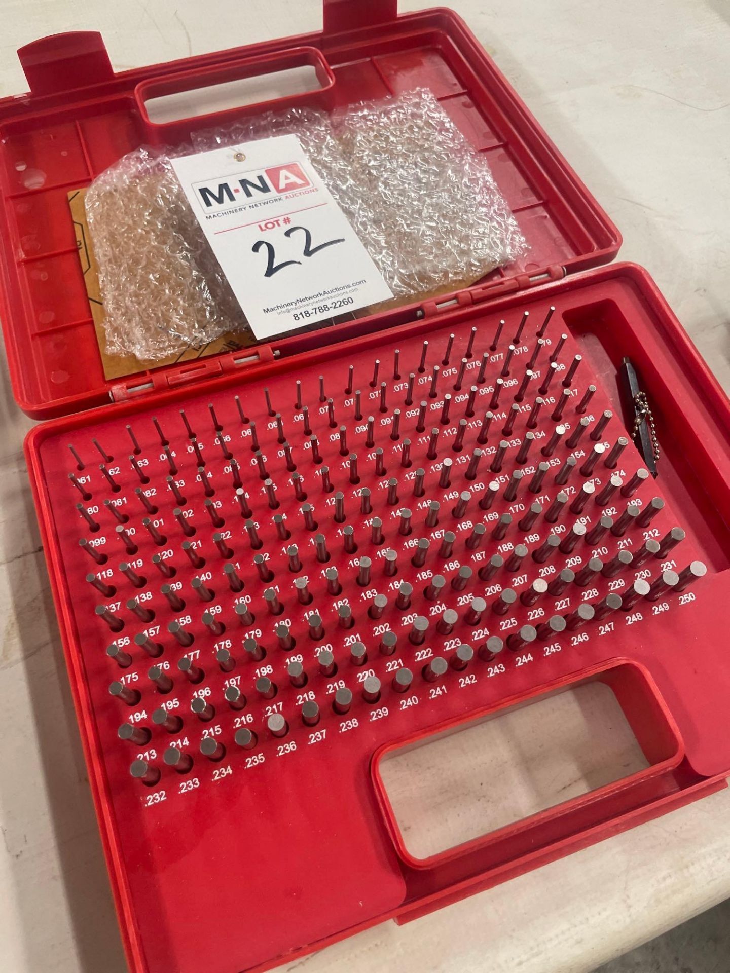 M1 Minus 190 PCS 0 .061” - 0.250” Pin Gage Set - Image 2 of 5