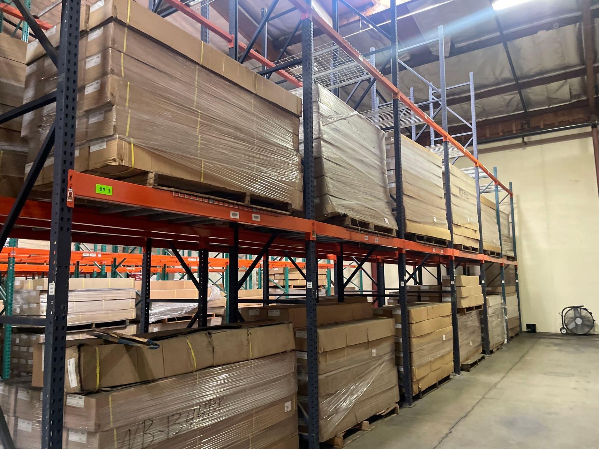 (23) Sections of Pallet Racking w/ 4 Cross Beams Per Section, 8' x 42” x 30' *No Contents* - Image 4 of 5