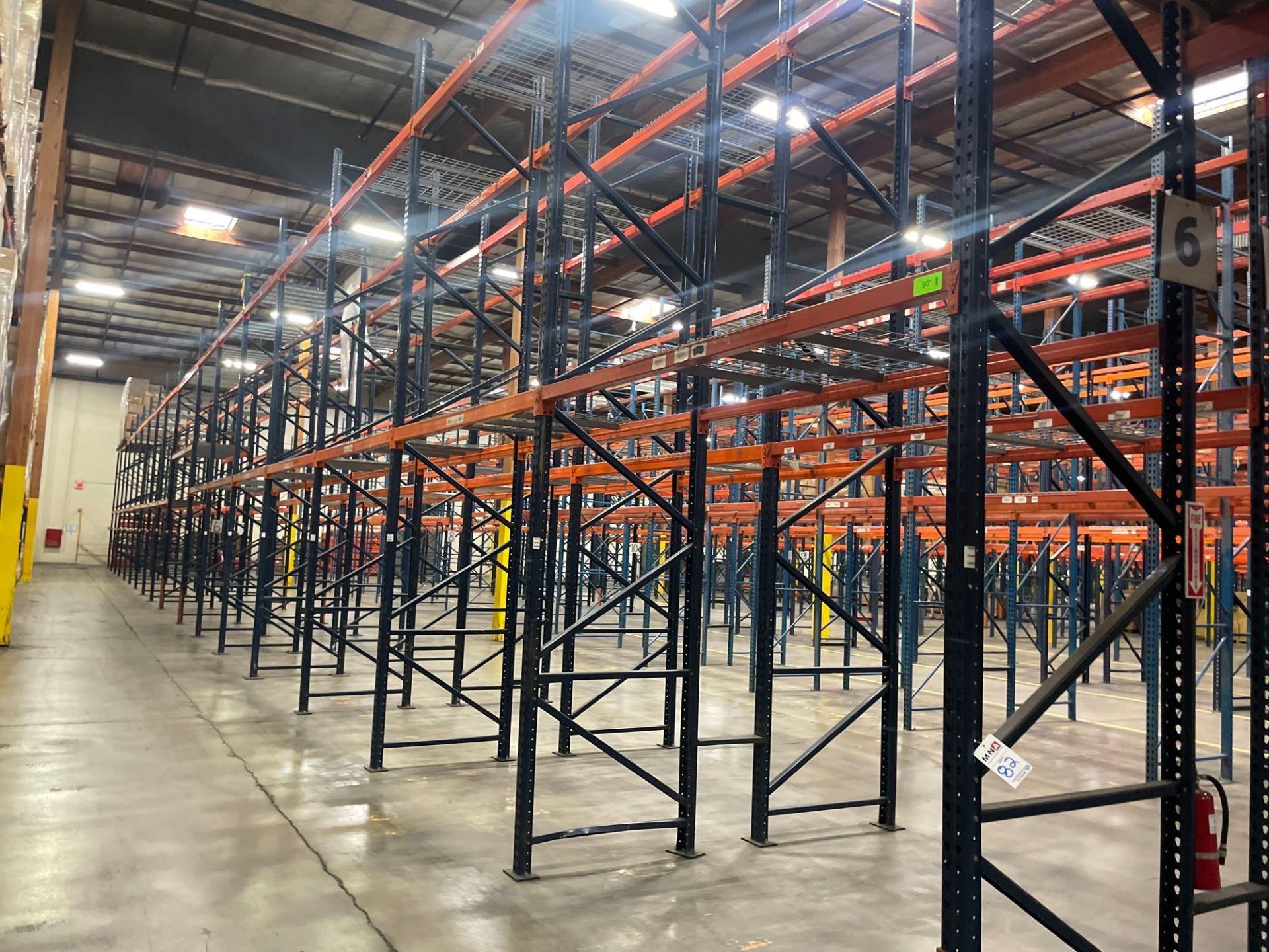 (23) Sections of Pallet Racking w/ 4 Cross Beams Per Section, 8' x 42” x 30' *No Contents* - Image 2 of 5