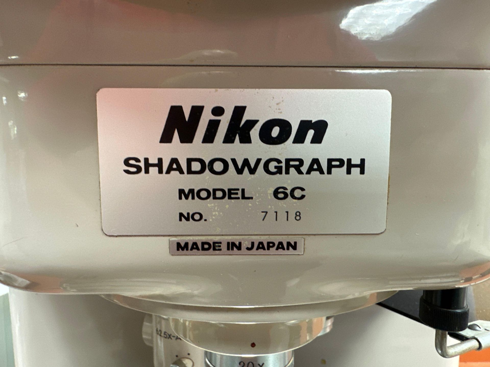 Nikon 6C Shadowgraph Optical Comparator, s/n 7118 - Image 7 of 7