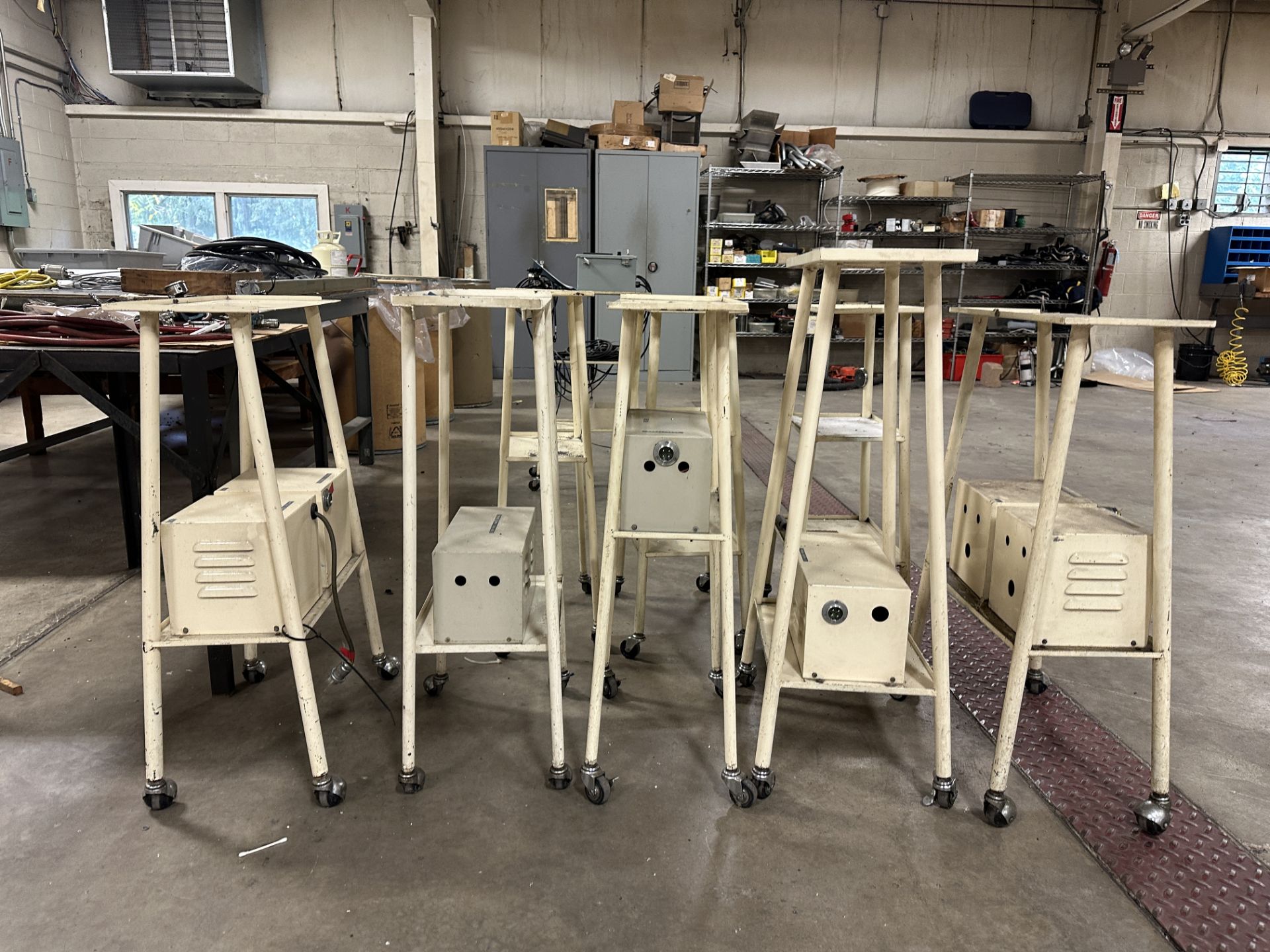 (8) Assorted Rolling Carts w/ Electrical Boxes
