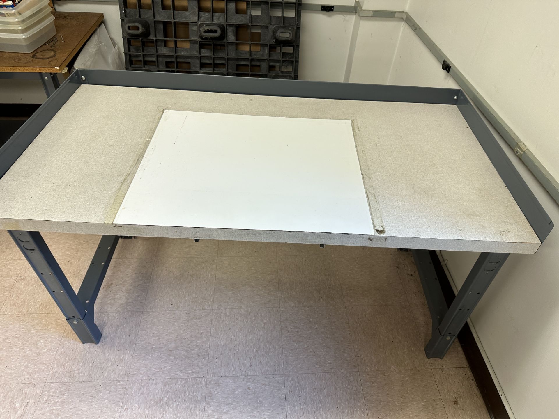 (6) Assorted Metal Work Tables - Image 3 of 6