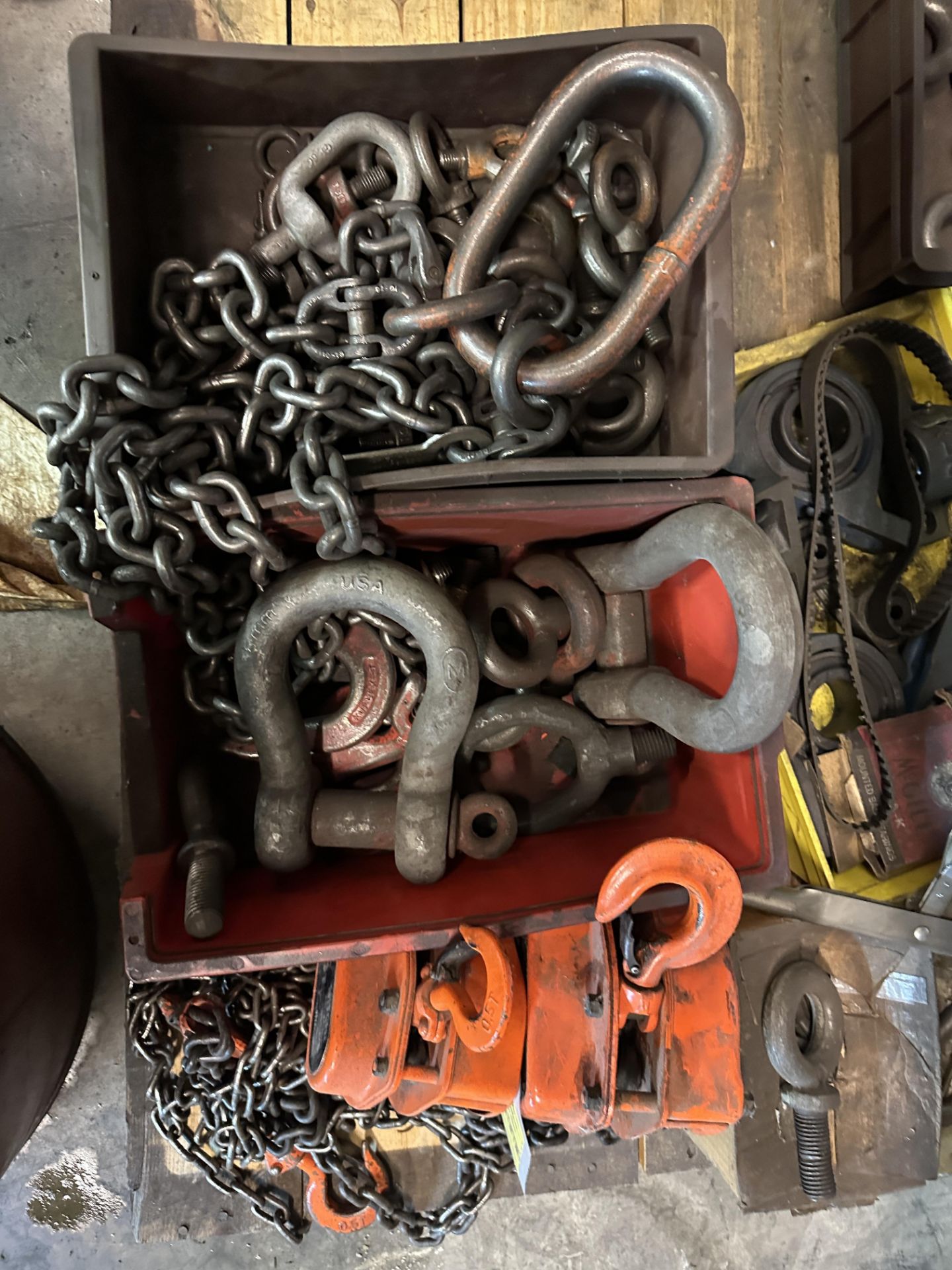 Pallet of Assorted Chains, Hooks and Rings - Image 2 of 3