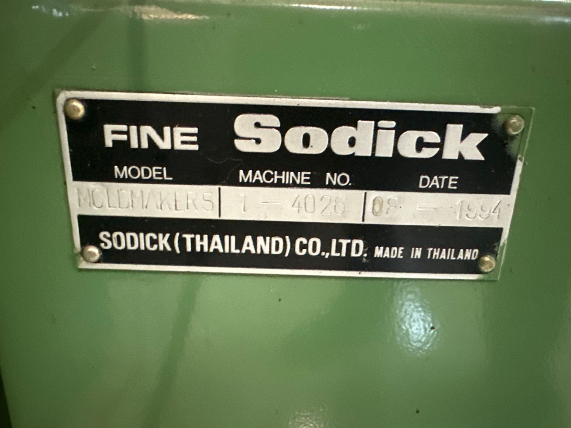 Sodick MoldMaker 5 CNC Sinker EDM, Neuro Fuzzy II 80 Control, s/n 1-4026, 1994 - Image 9 of 10