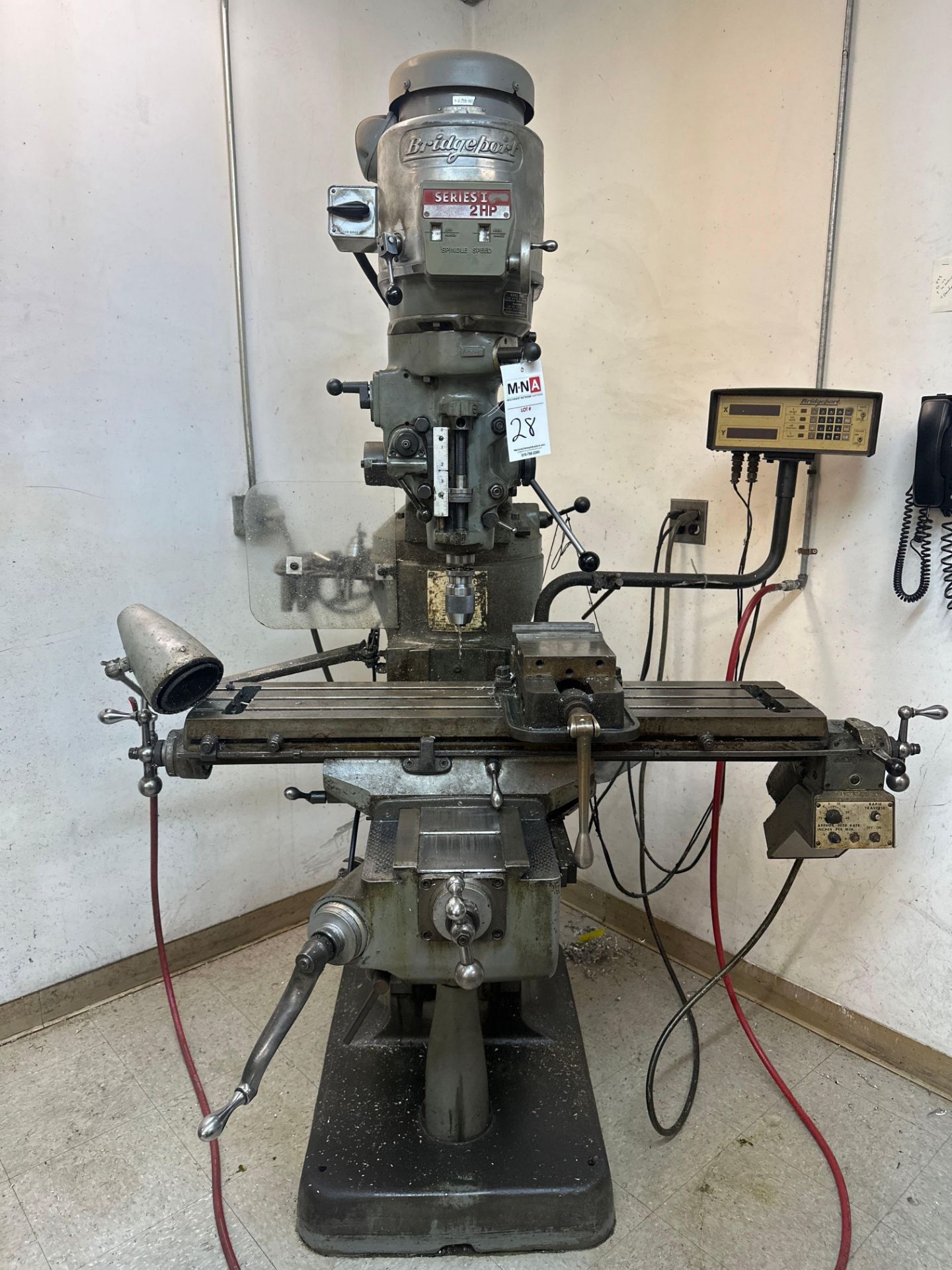 Bridgeport Series I, 2HP, Vertical Mill, s/n 230908, Includes: 6” Machine Vise