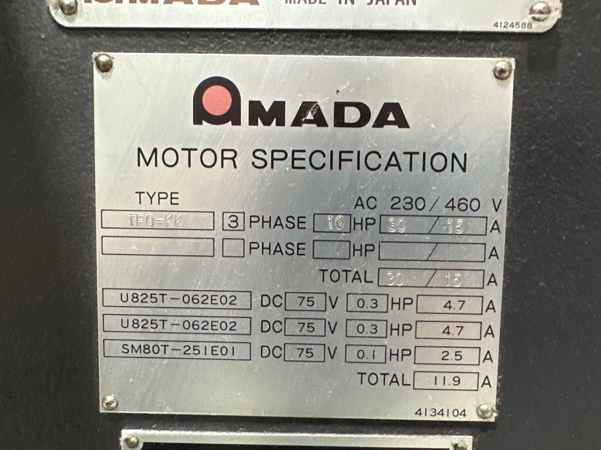 Amada RG-100 CNC Hydraulic Press Brake, 100 Ton Capacity, 118.2” Table Length, NC9-EX II CNC - Image 10 of 11