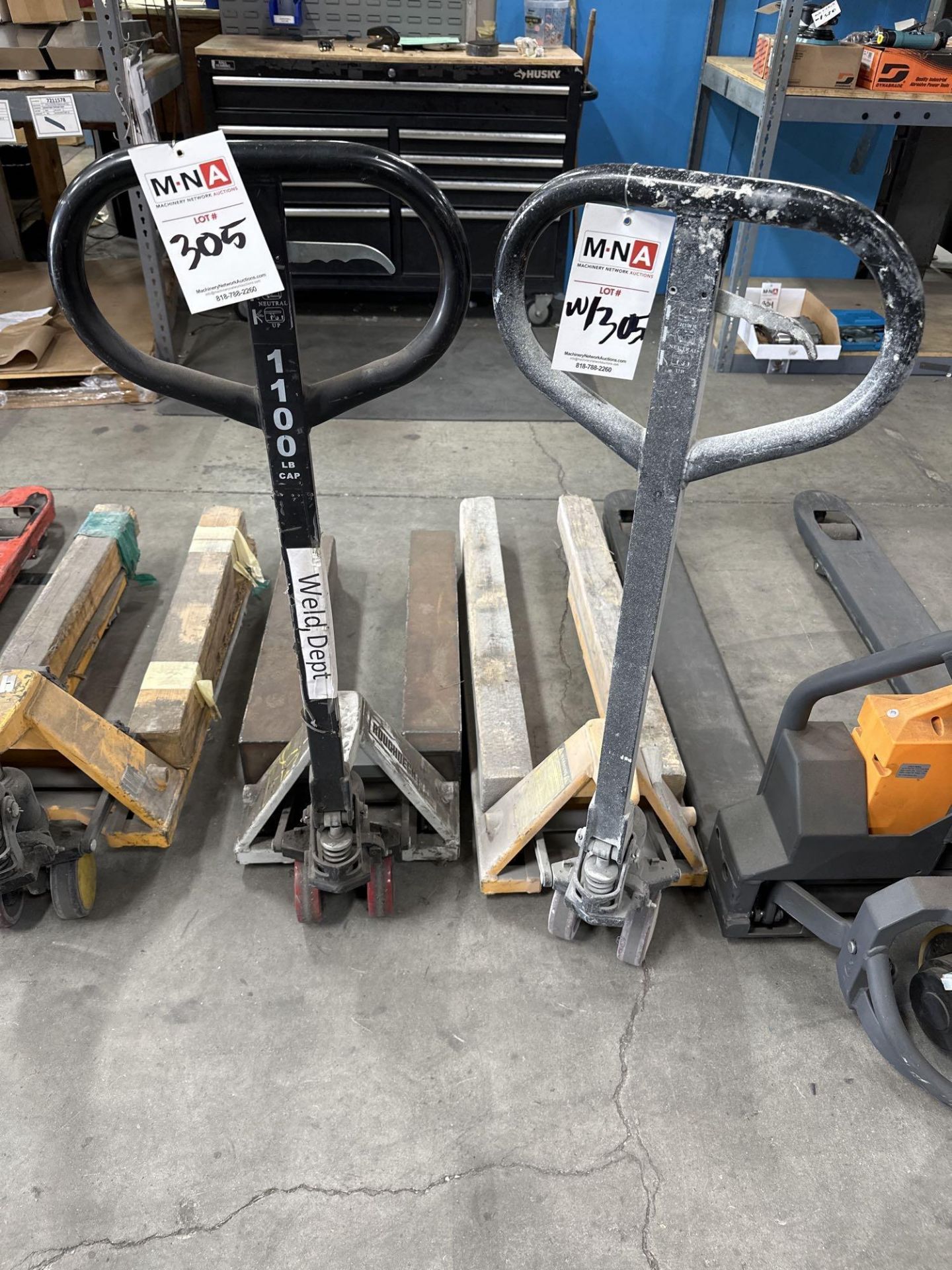 Roughneck and North Industries Tool Pallet Jacks