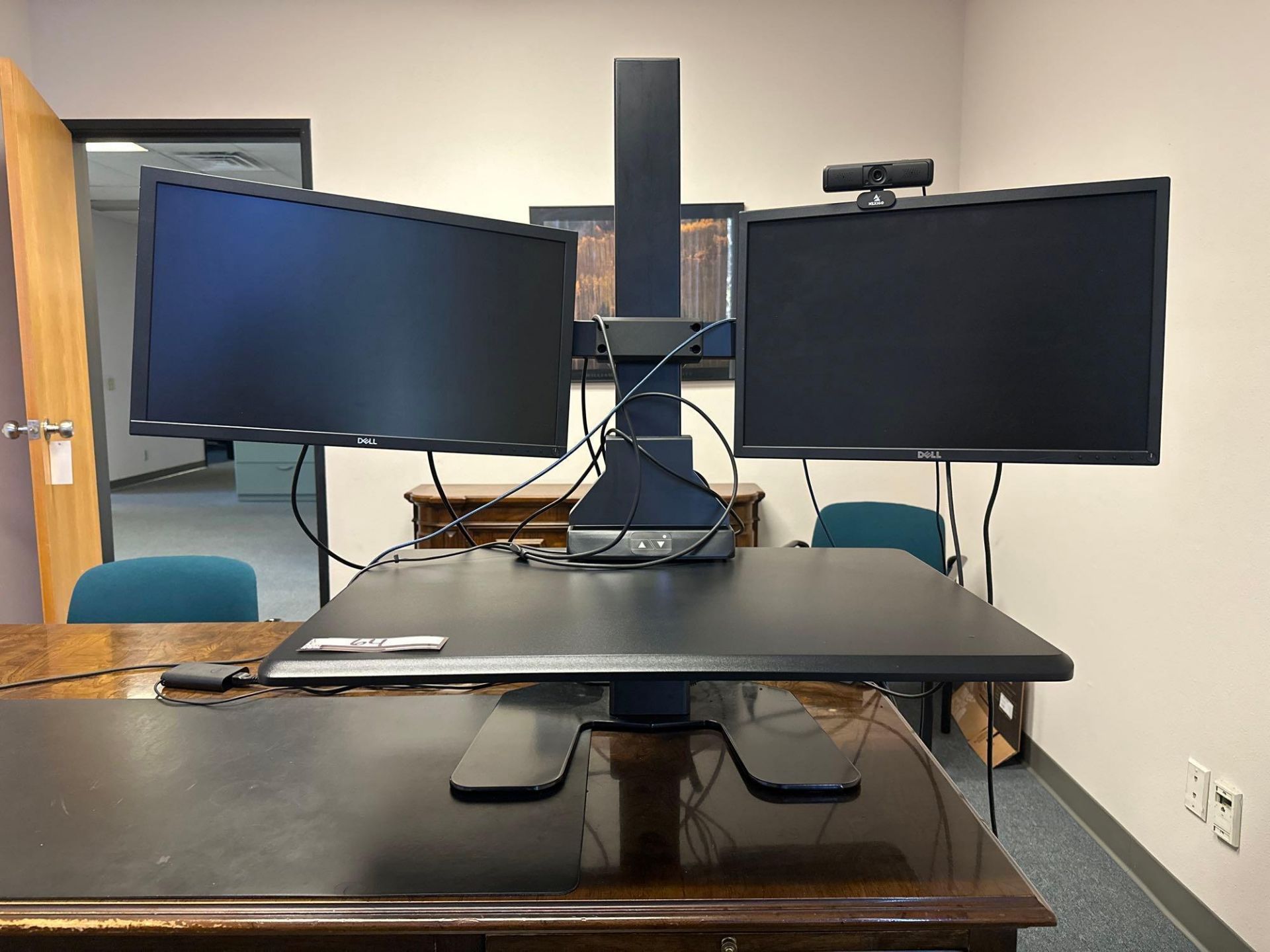 2 Monitors w/ Electric Lift - Image 2 of 2