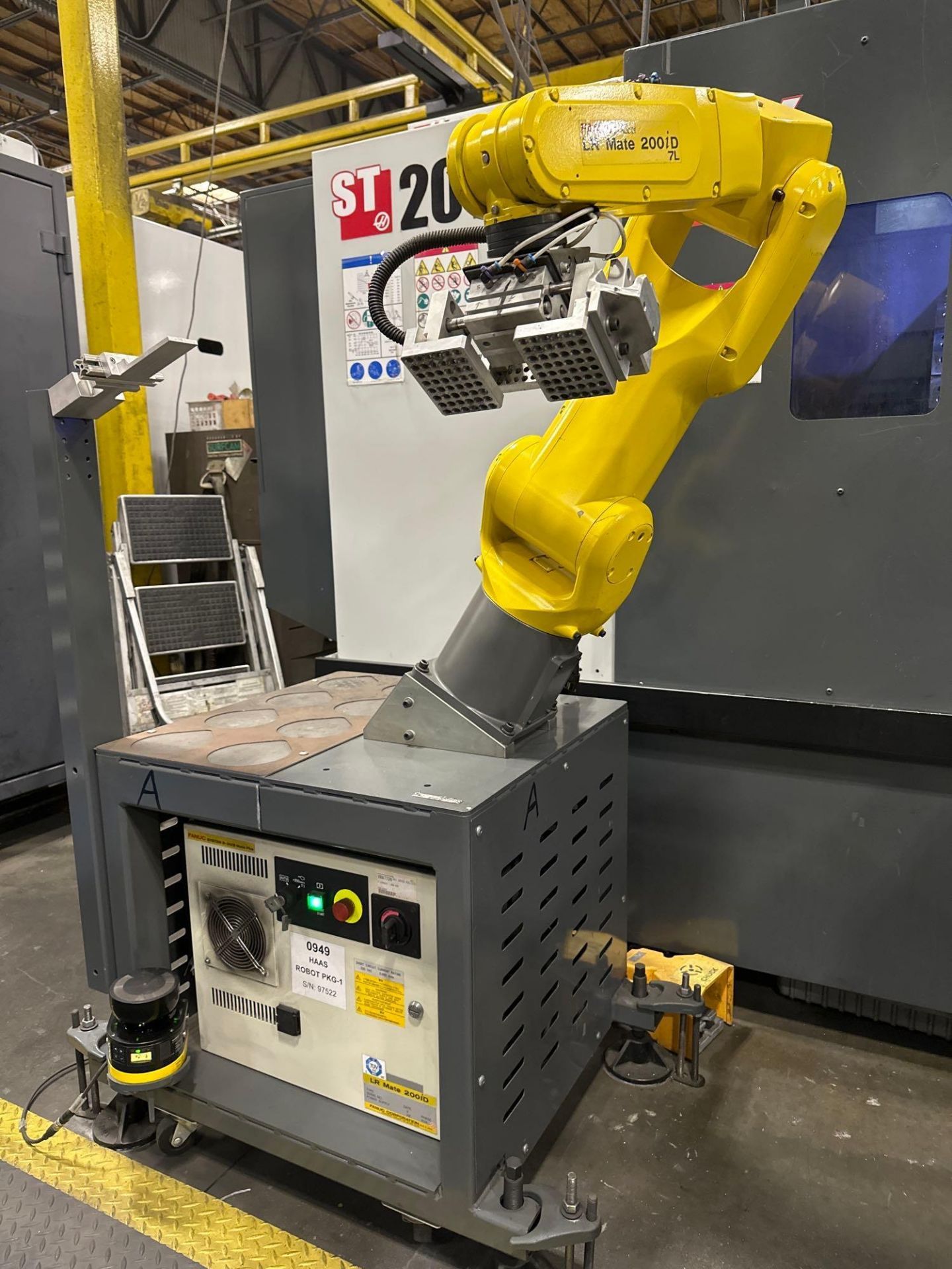 Haas ST-20Y CNC Lathe, Fanuc LR Mate 200iD7L Robot Dual Gripper, 2020 - Image 8 of 17
