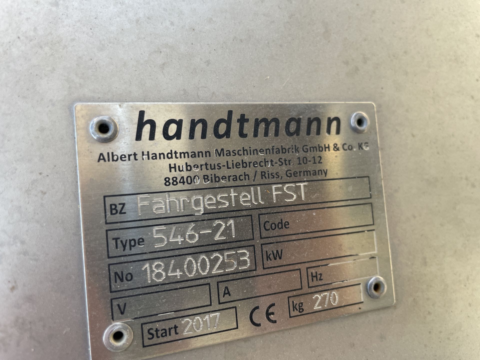 Handtmann FS 546-21 Forming Attachment - Image 7 of 7
