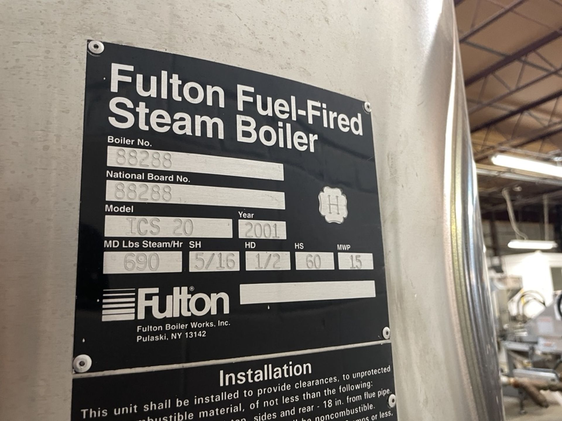 Fulton ICS 20 Steam Boiler - Image 3 of 7