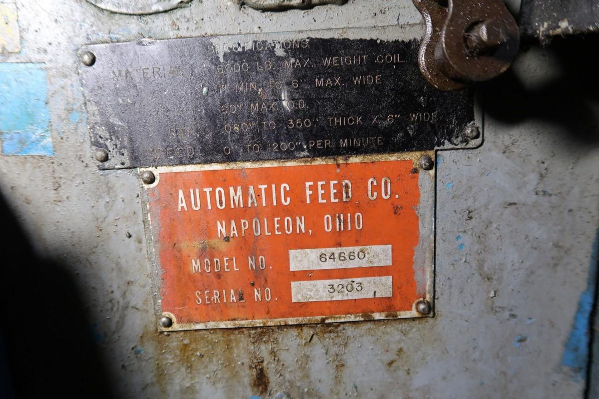 Automatic Feed Company 64660 6,000 Lb Coil Cradle Straightener - Image 5 of 5