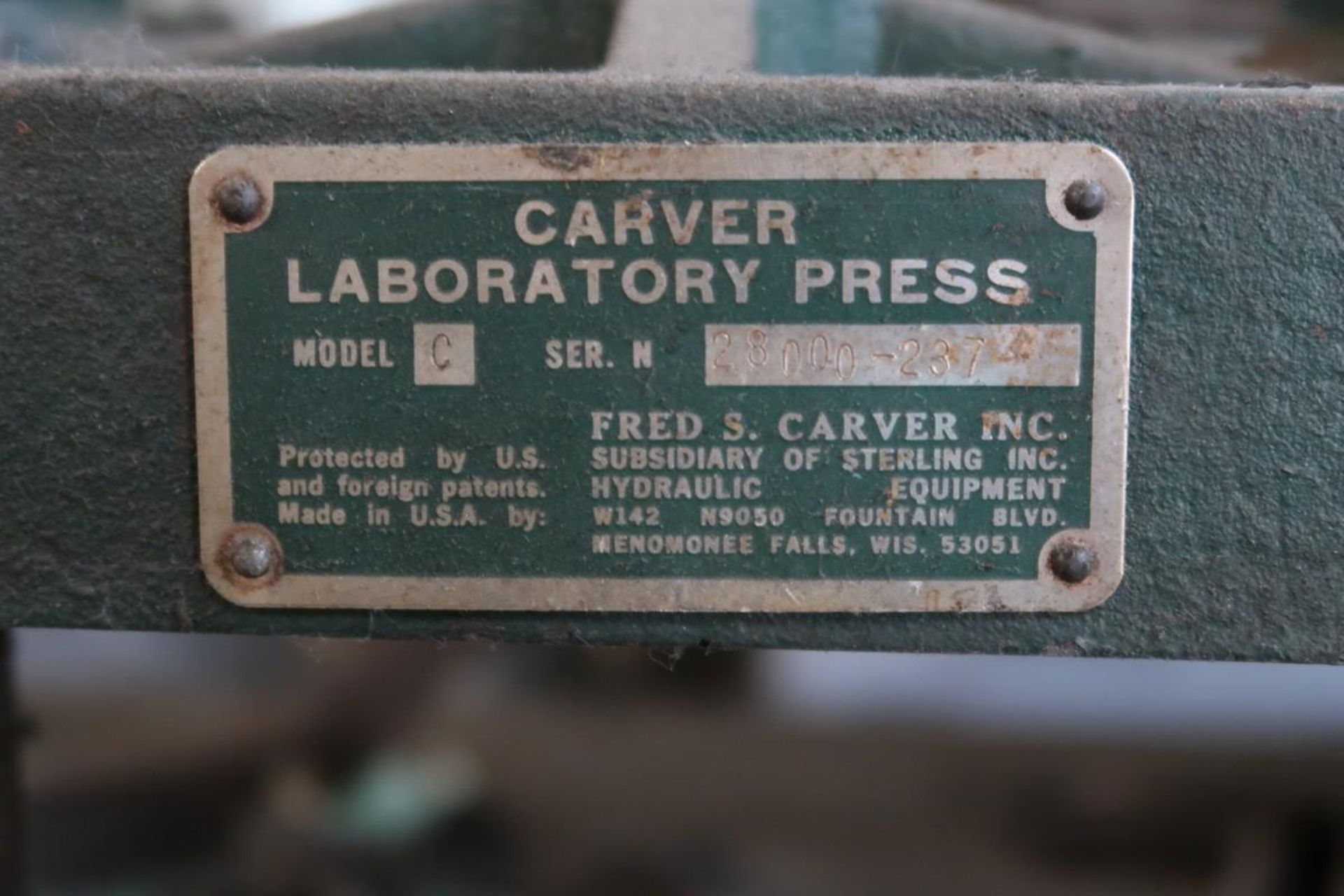 Carver C Laboratory Press - Image 2 of 2
