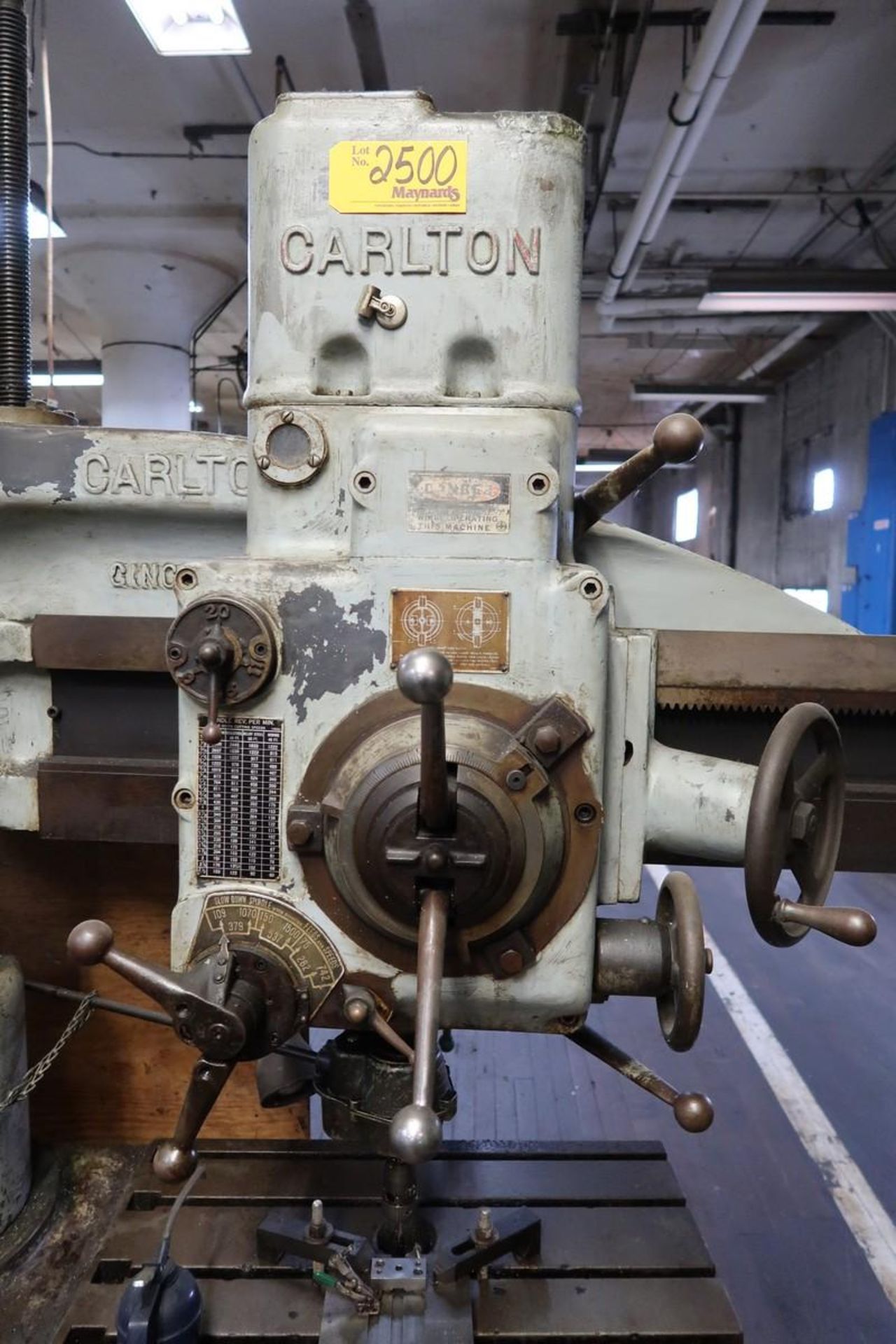 Carlton 3' Arm 9" Column Radial Arm Drill - Image 2 of 4