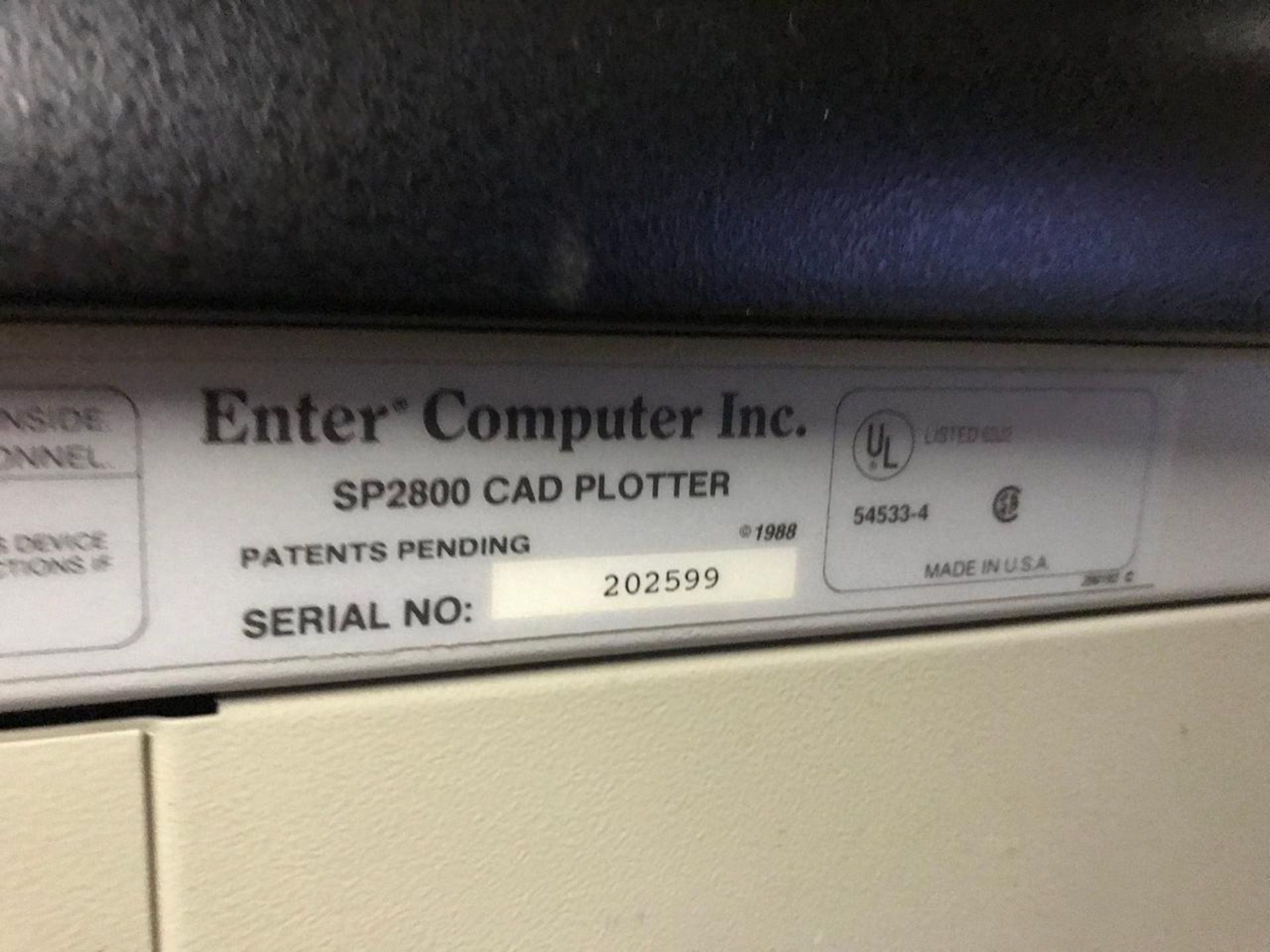 ENCAD SP 2800 ENTER COMPUTER INC CAD PLOTTER - Image 6 of 8