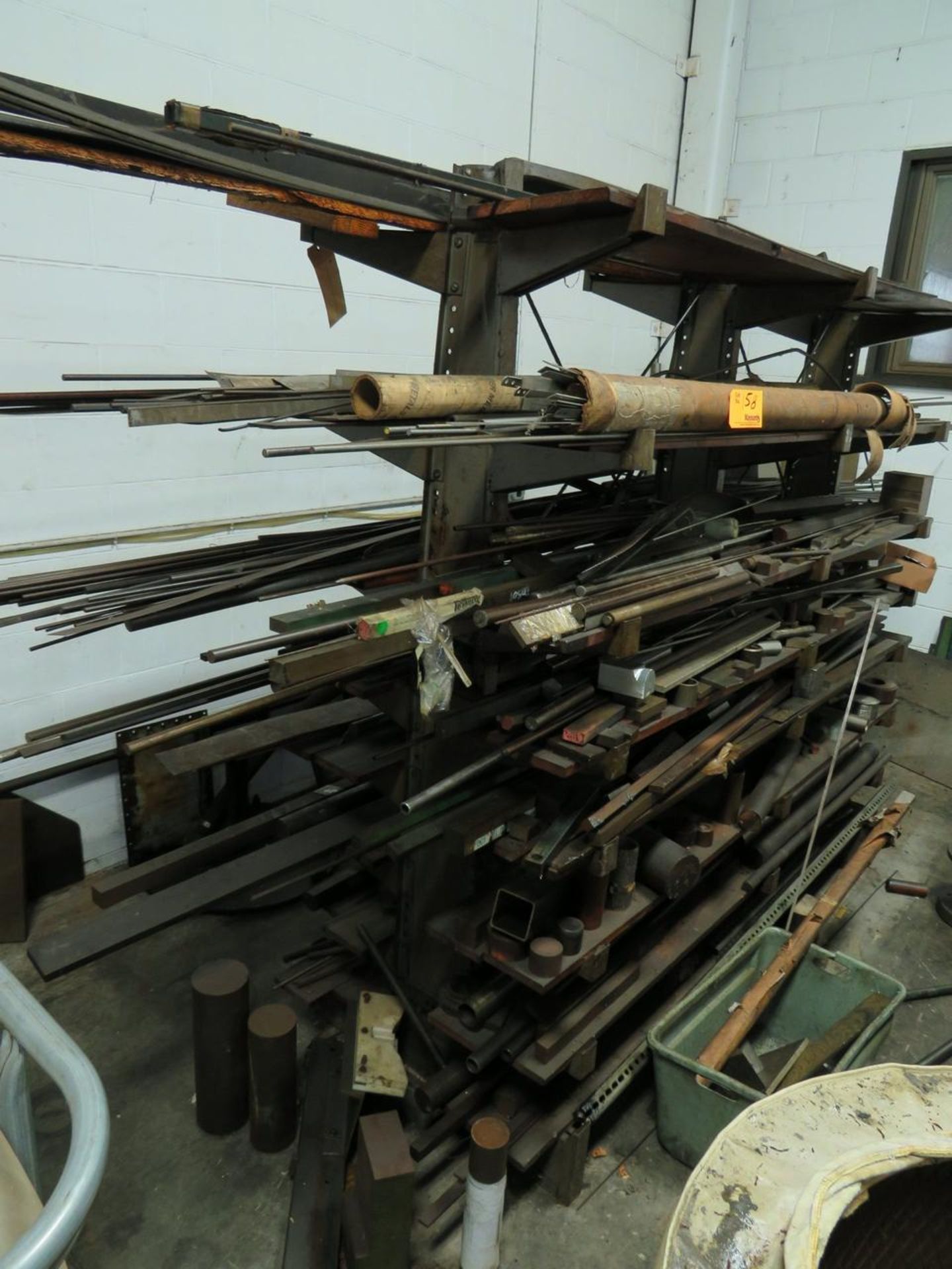 LOT OF MATERIAL RACK WITH CONTENTS - Image 2 of 15