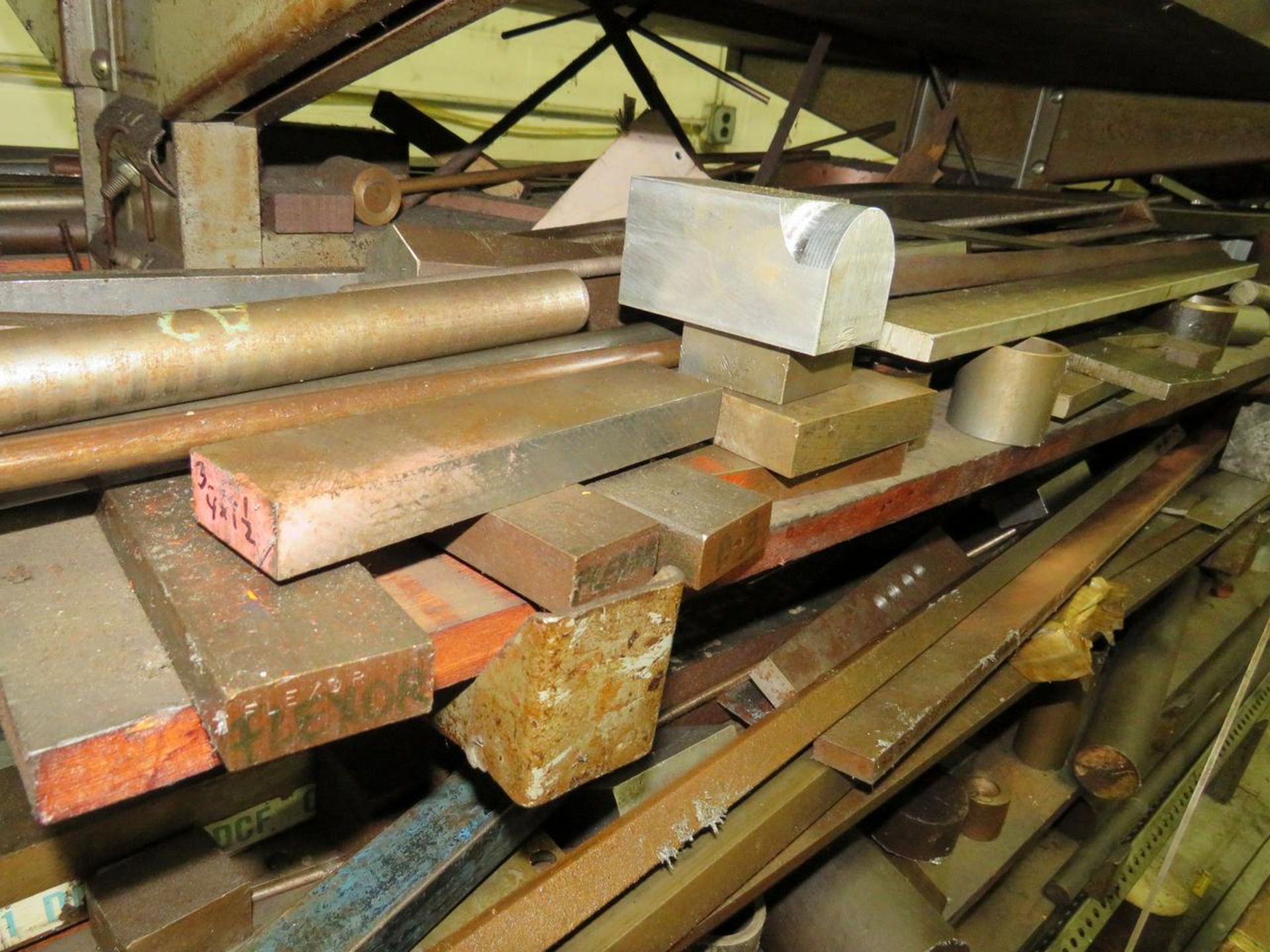 LOT OF MATERIAL RACK WITH CONTENTS - Image 3 of 15