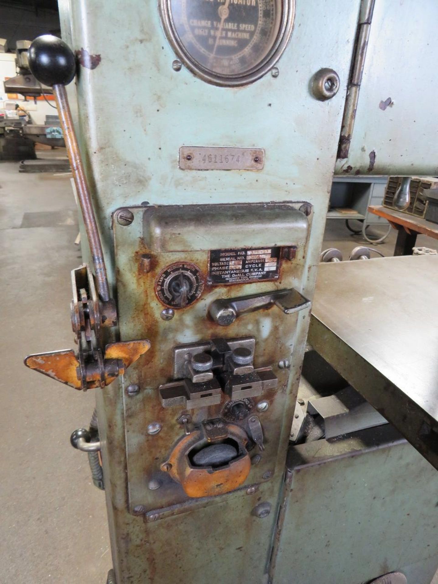 DOALL ML 16" VERTICAL METAL CUTTING BAND SAW, - Image 3 of 5