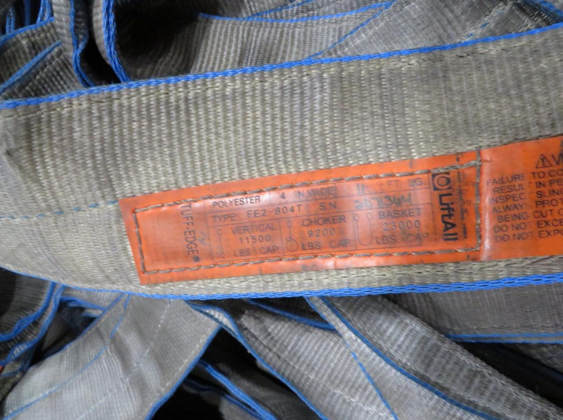 Lift-All Tuff Edge EE2-804T Lot of (50) Eye-Eye 4? W x 11? L Polyester Web Slings - Image 4 of 7