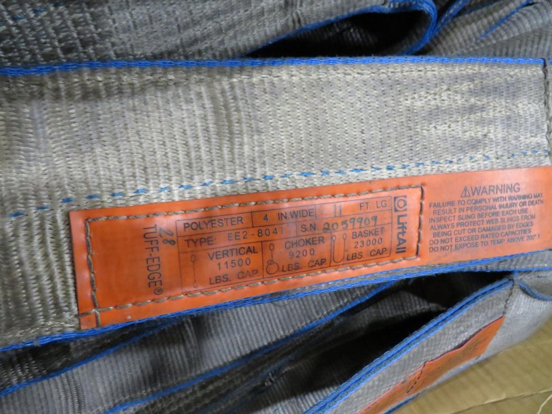 Lift-All Tuff Edge EE2-804T Lot of (50) Eye-Eye 4? W x 11? L Polyester Web Slings - Image 7 of 7