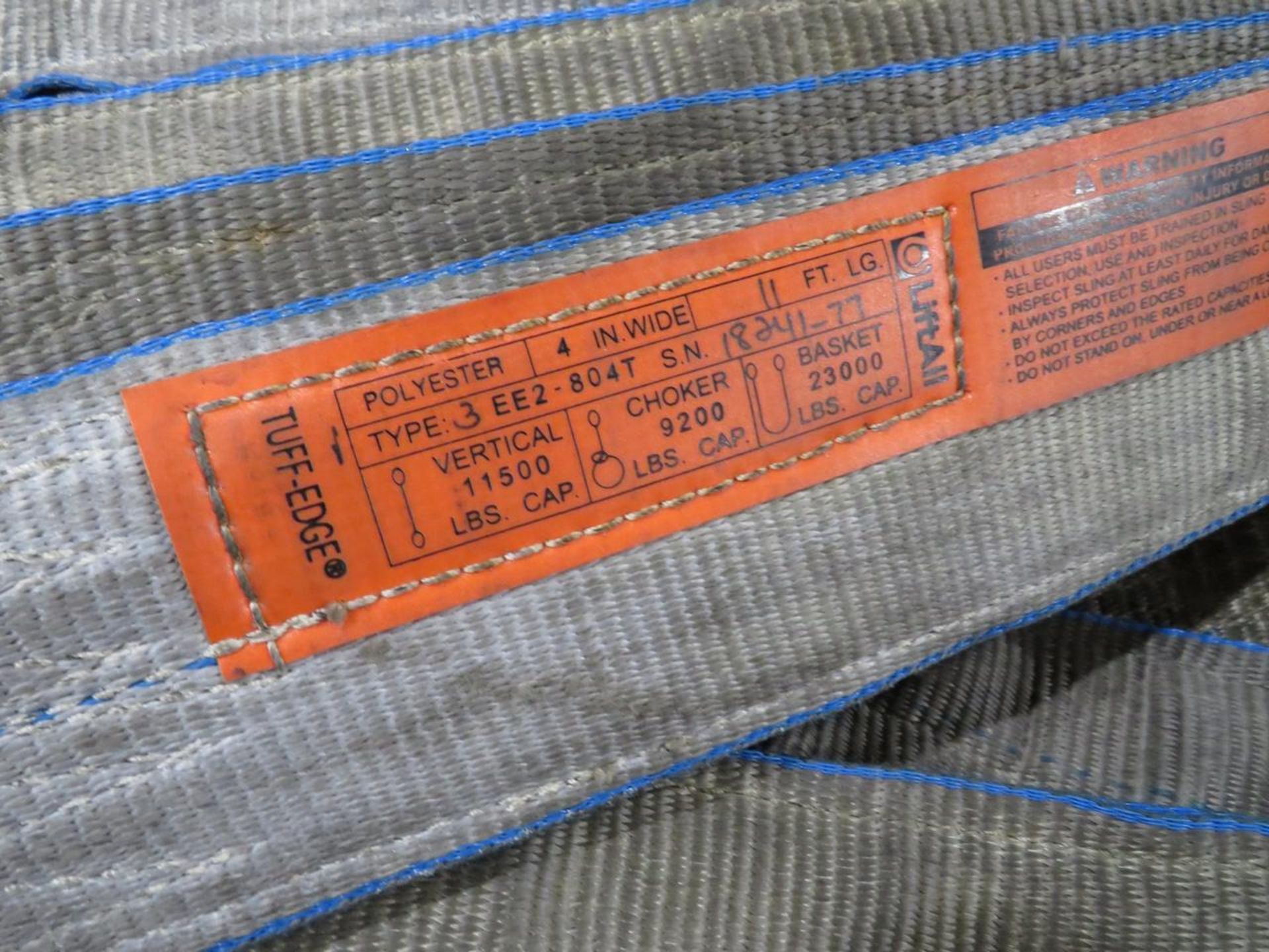 Lift-All Tuff Edge EE2-804T Lot of (50) Eye-Eye 4? W x 11? L Polyester Web Slings - Image 3 of 7