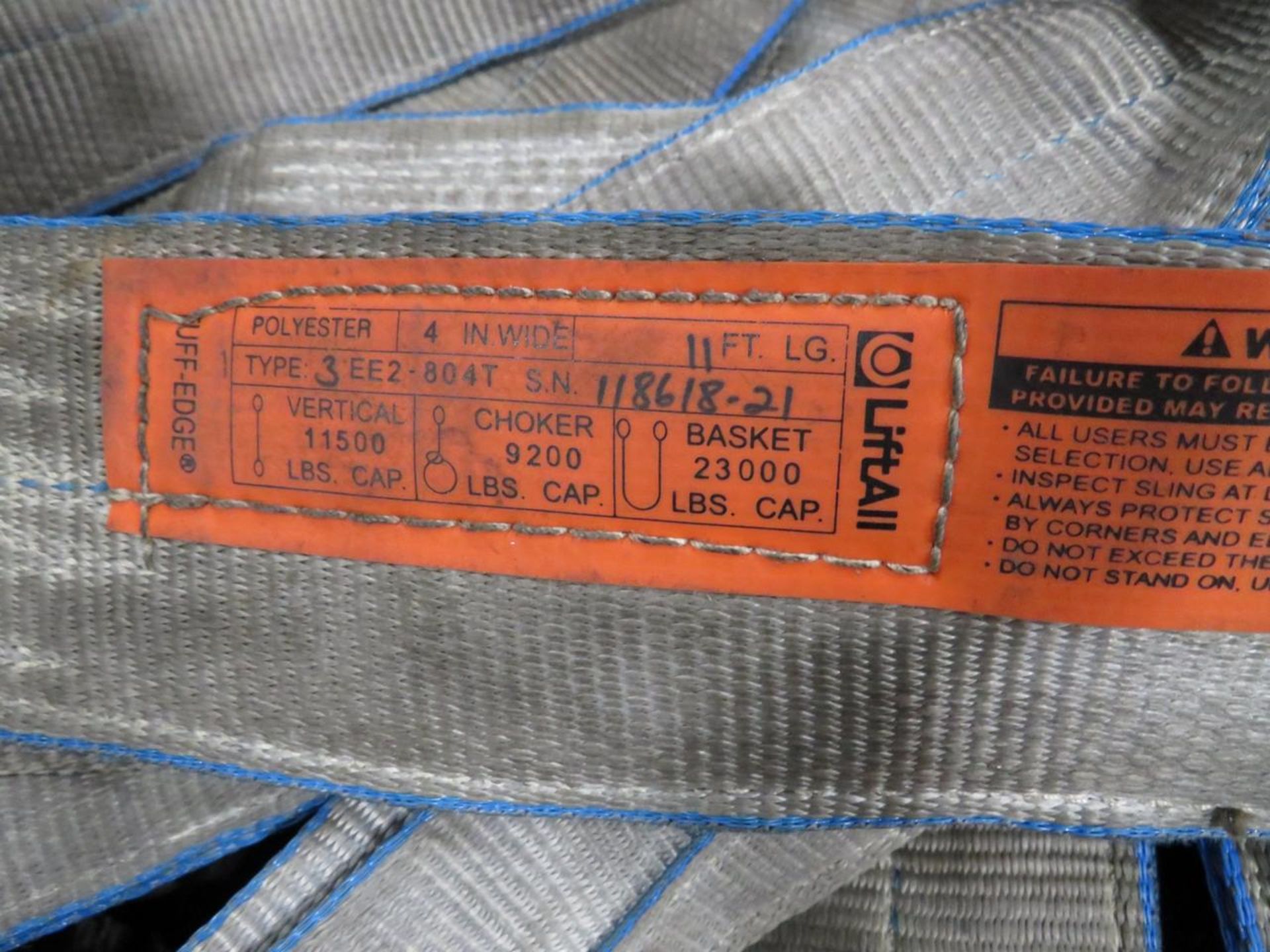 Lift-All Tuff Edge EE2-804T Lot of (50) Eye-Eye 4? W x 11? L Polyester Web Slings - Image 7 of 7