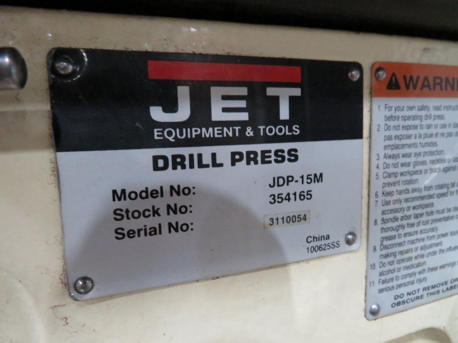 Jet JDP-15M Drill Press - Image 3 of 8