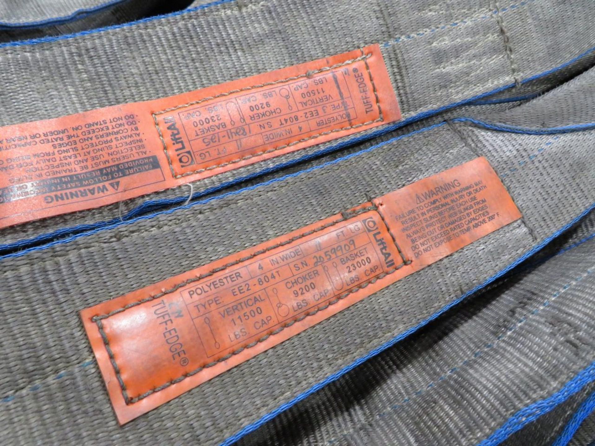 Lift-All Tuff Edge EE2-804T Lot of (50) Eye-Eye 4? W x 11? L Polyester Web Slings - Image 6 of 7