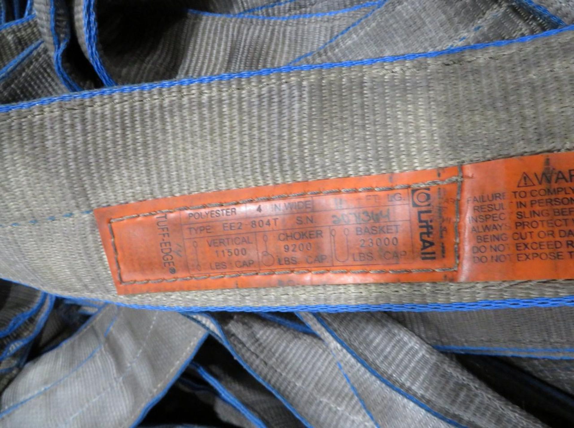 Lift-All Tuff Edge EE2-804T Lot of (50) Eye-Eye 4? W x 11? L Polyester Web Slings - Image 3 of 7