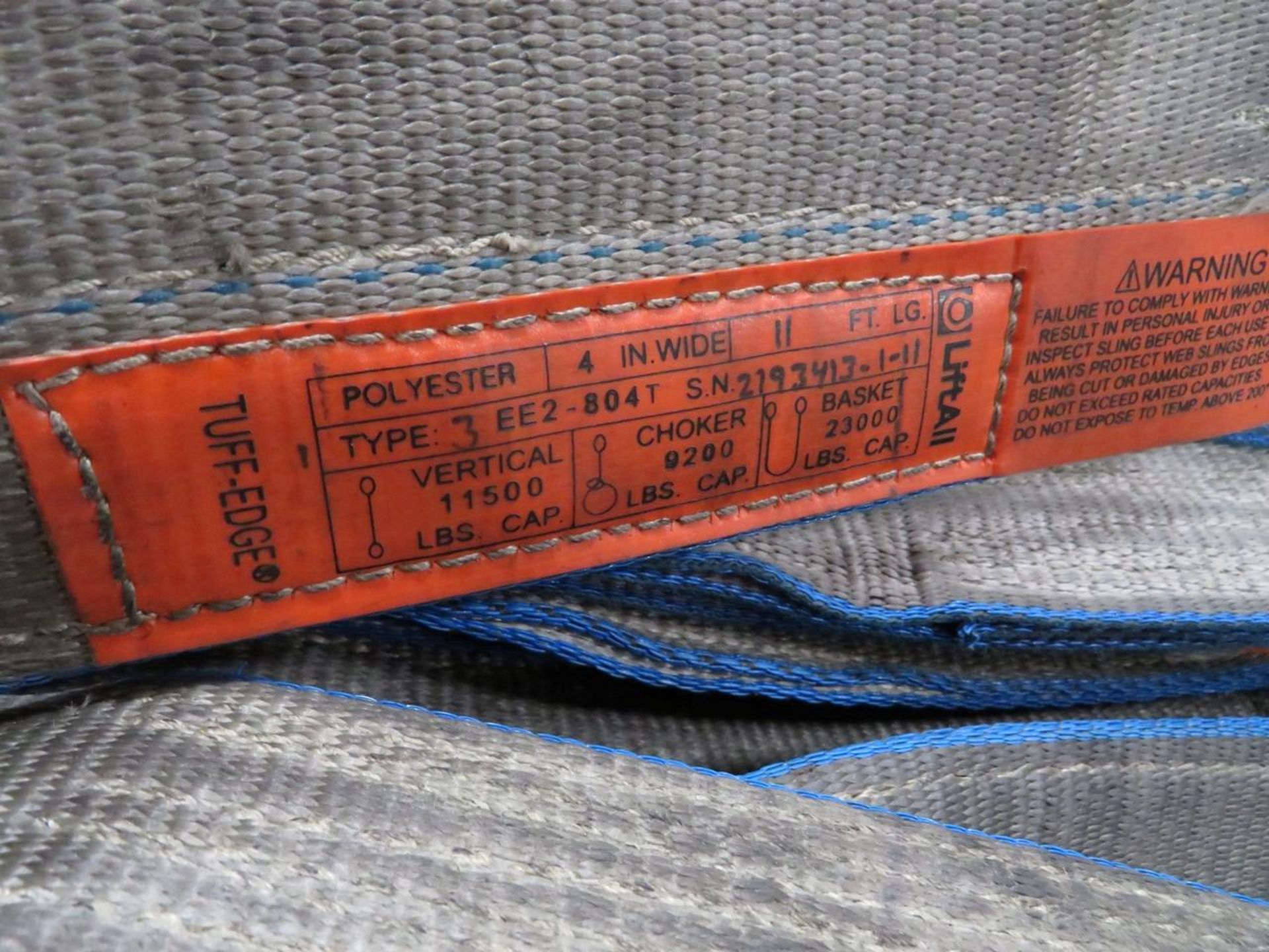 Lift-All Tuff Edge EE2-804T Lot of (50) Eye-Eye 4? W x 11? L Polyester Web Slings - Image 5 of 10