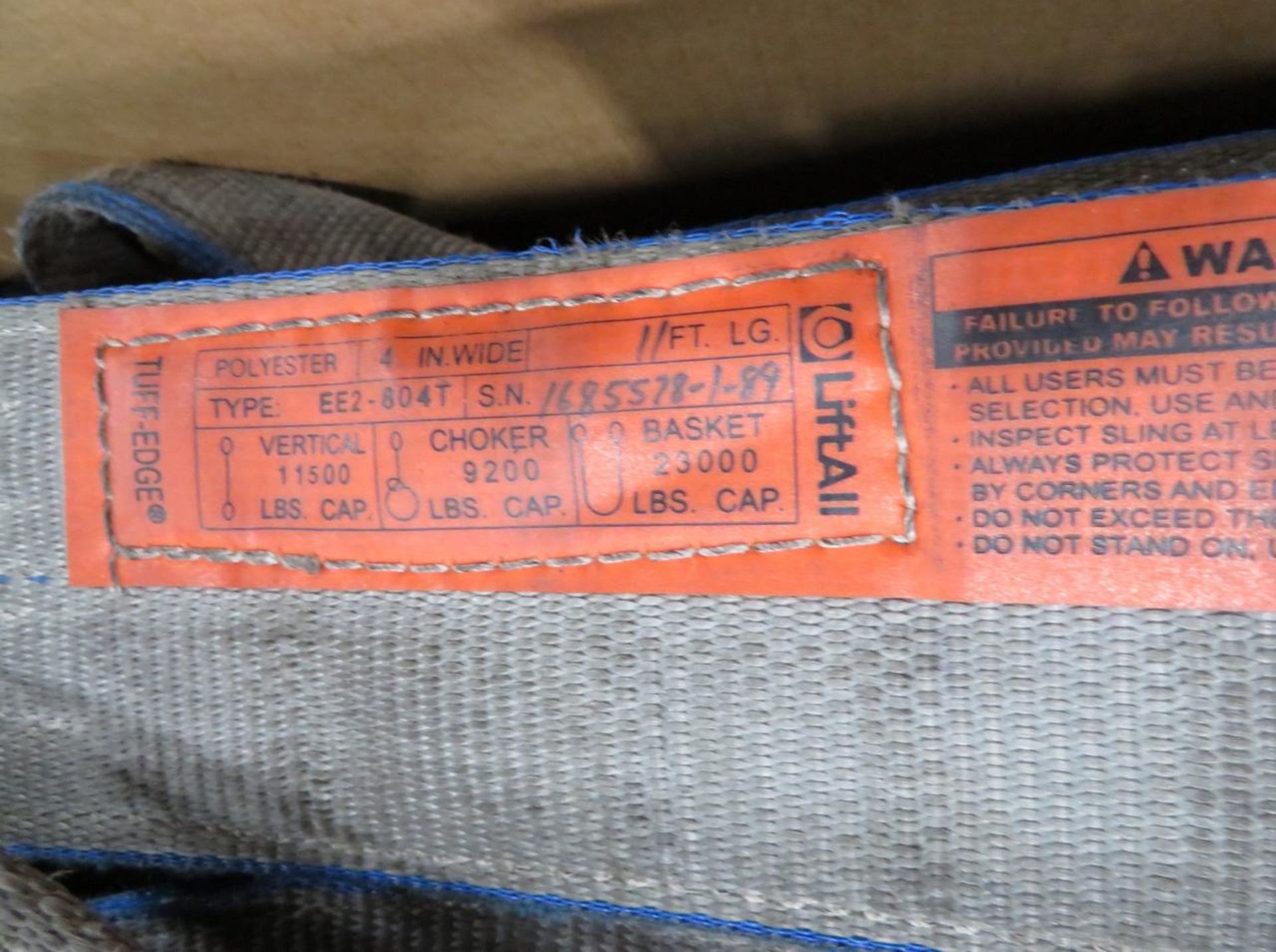 Lift-All Tuff Edge EE2-804T Lot of (50) Eye-Eye 4? W x 11? L Polyester Web Slings - Image 3 of 10