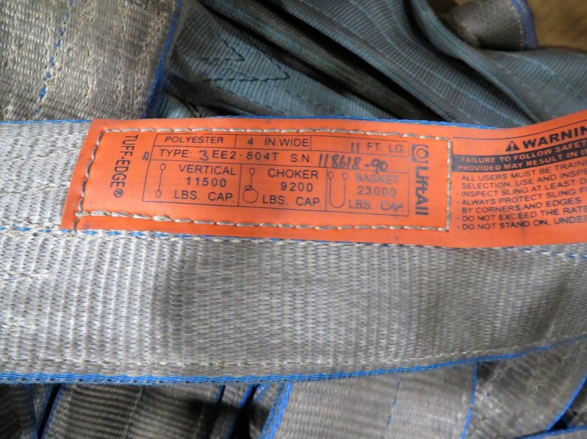 Lift-All Tuff Edge EE2-804T Lot of (50) Eye-Eye 4? W x 11? L Polyester Web Slings - Image 6 of 7