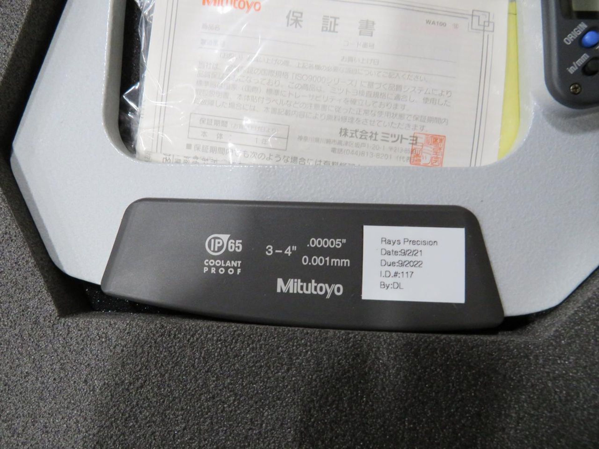 Mitutoyo 293-333 3-4" Digital Micrometer - Image 4 of 6