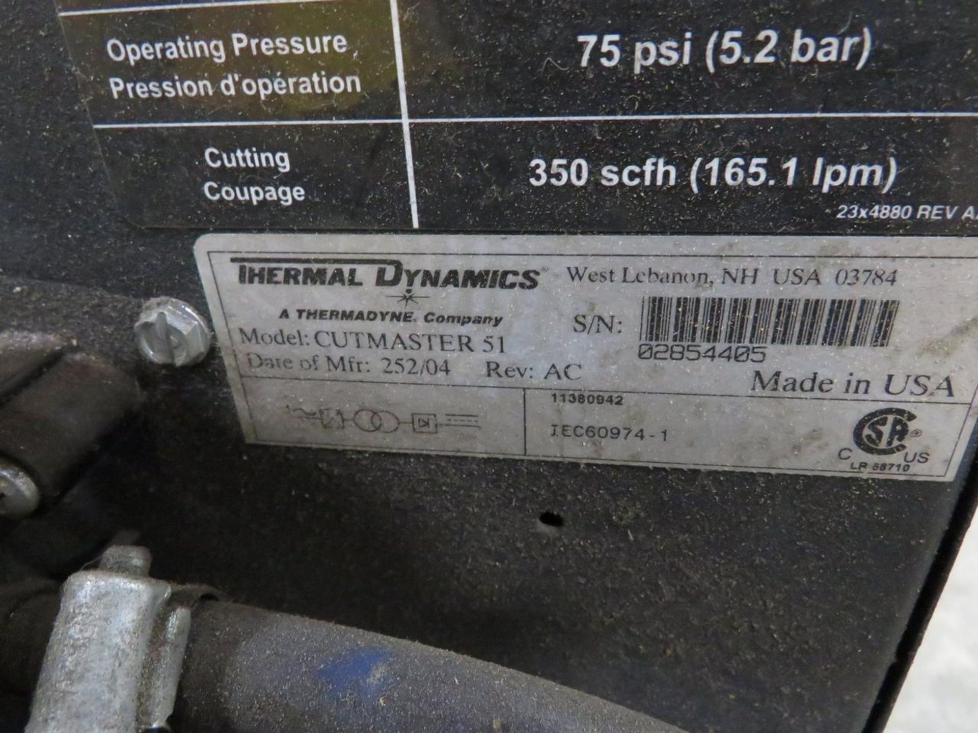 Thermal Dynamics CutMaster 51 Plasma Cutter - Image 5 of 8