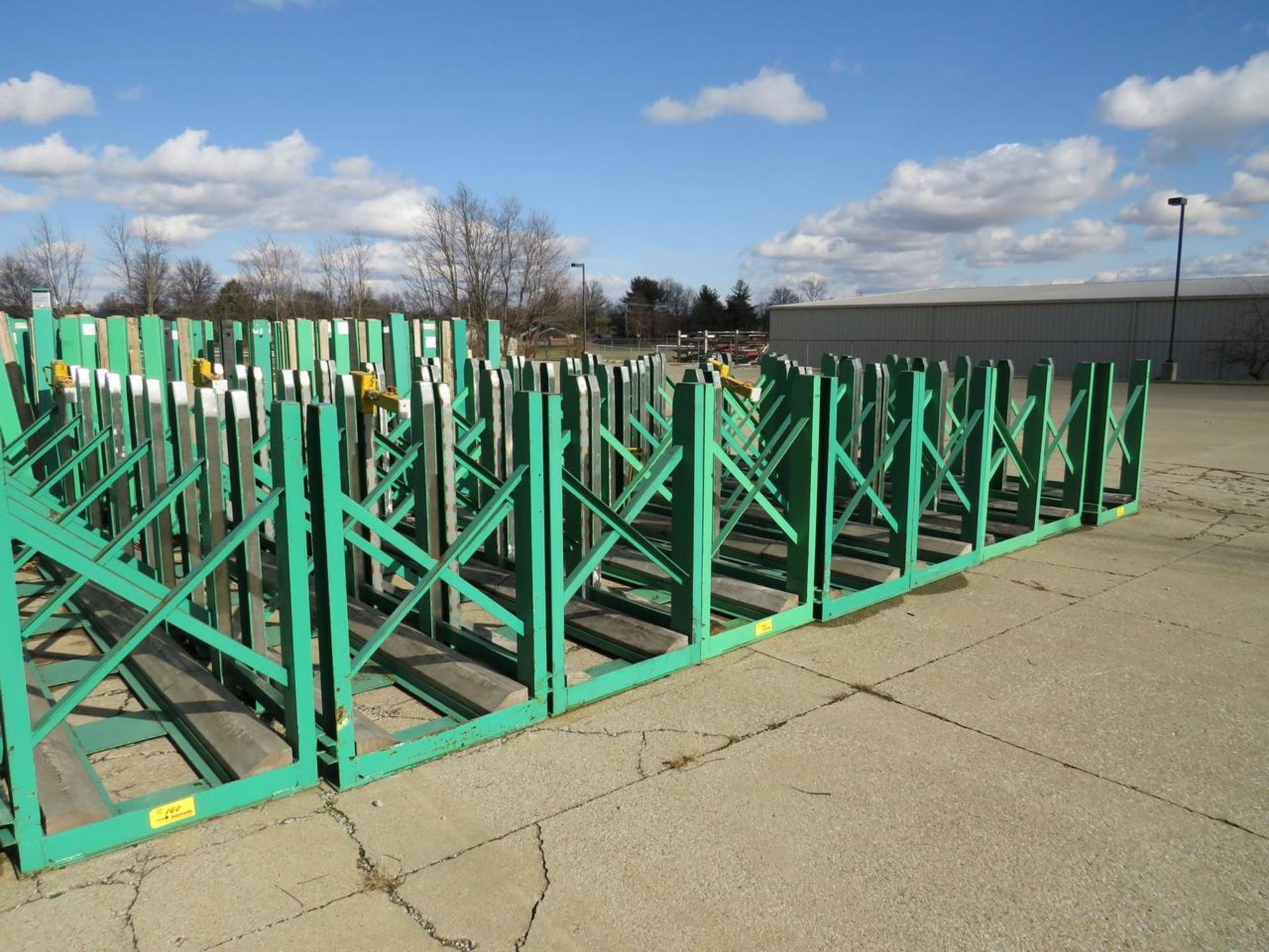 Lot of (9) Steel Storage Racks