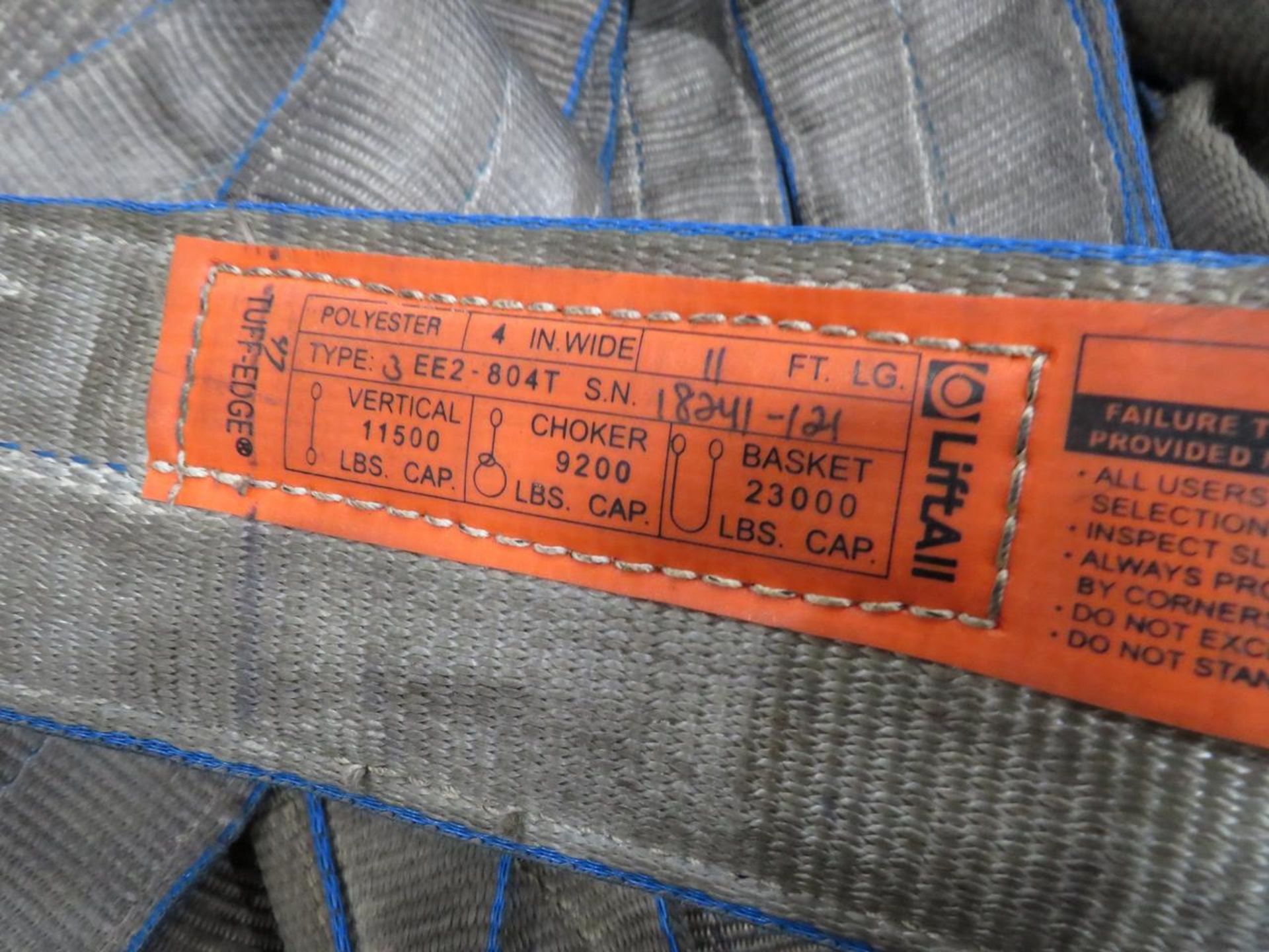 Lift-All Tuff Edge EE2-804T Lot of (50) Eye-Eye 4? W x 11? L Polyester Web Slings - Image 2 of 7