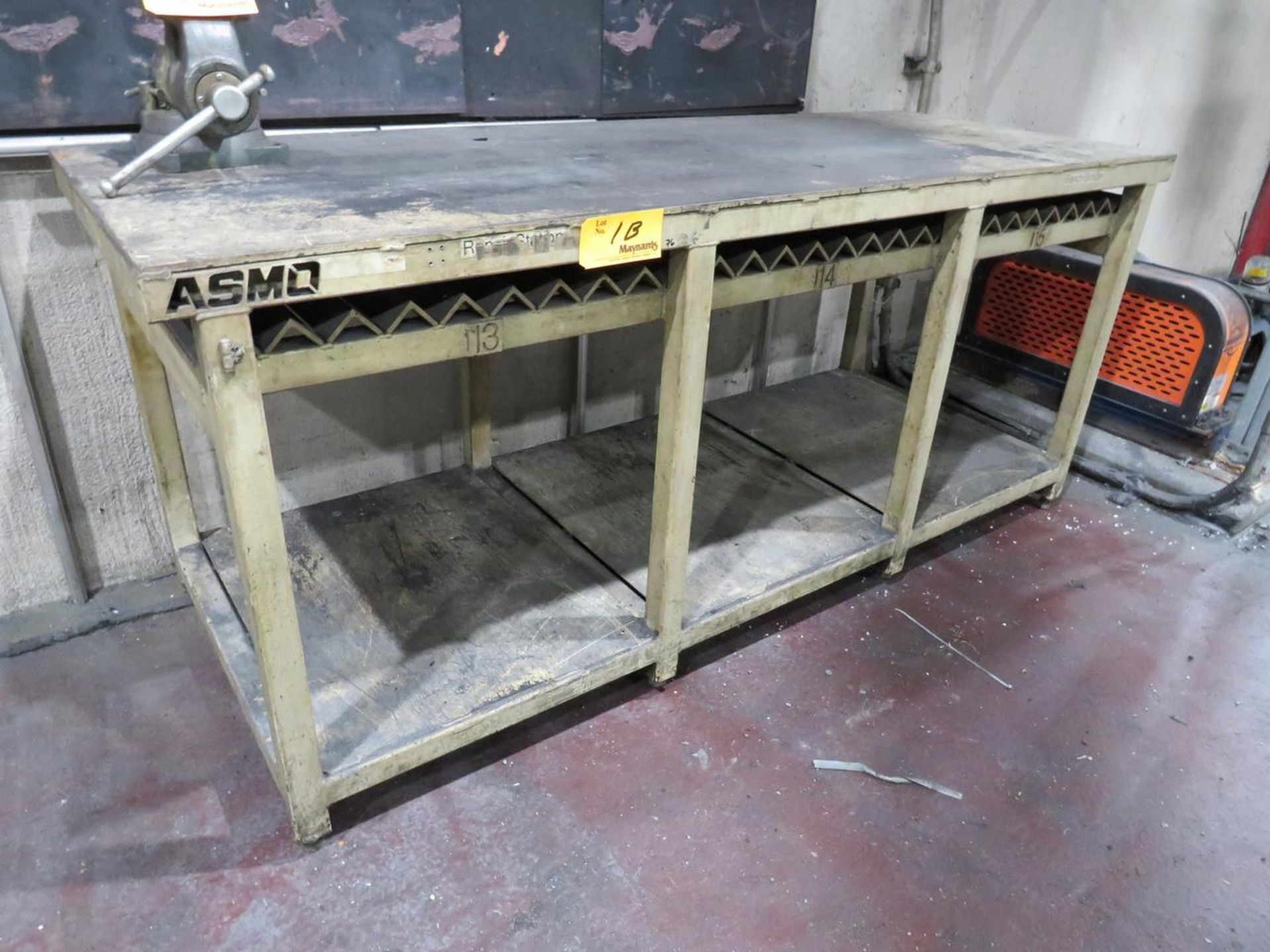 7' x 31" x 36" H Workbench with 3/8" Wood Top
