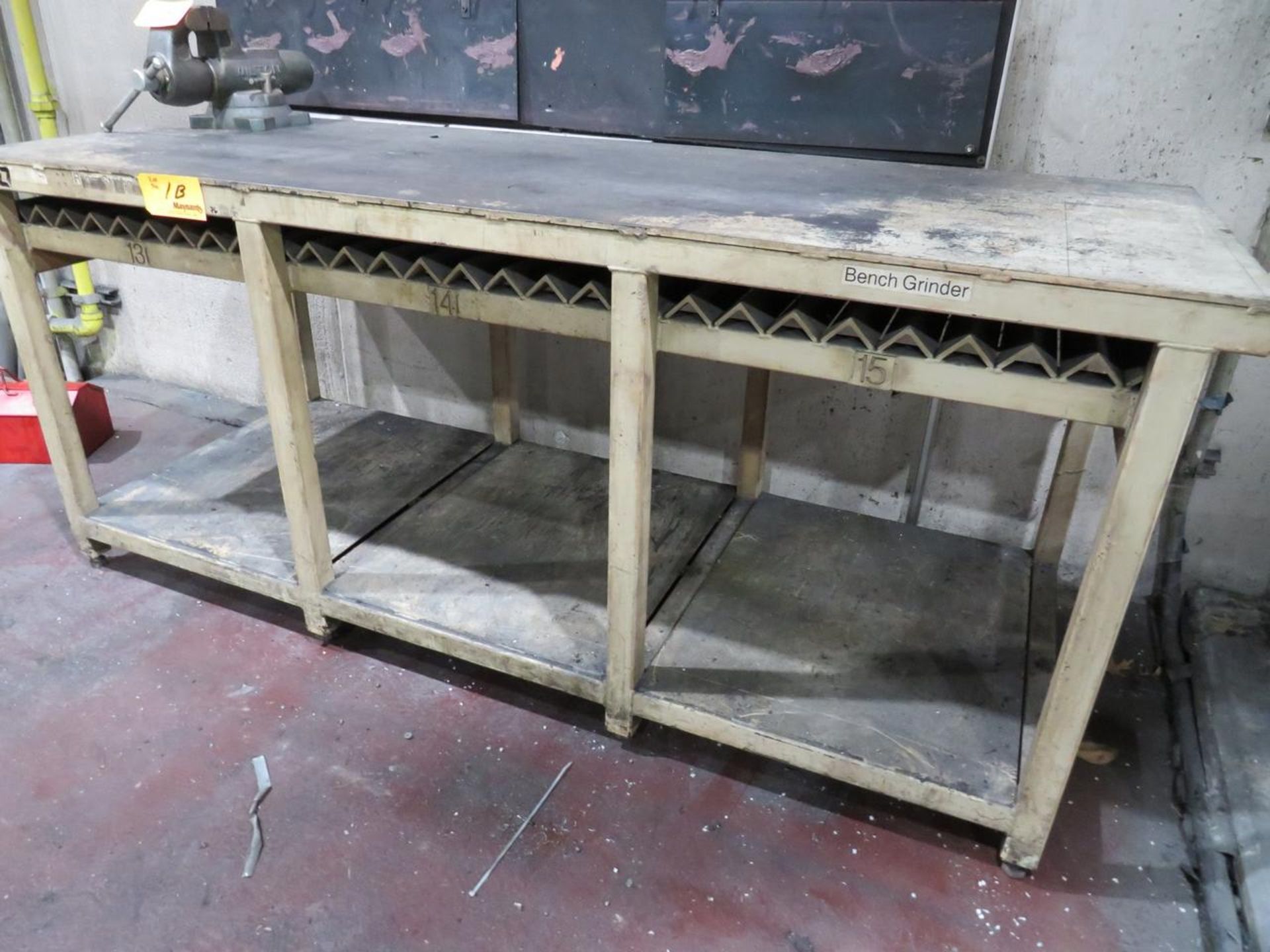7' x 31" x 36" H Workbench with 3/8" Wood Top - Image 2 of 2