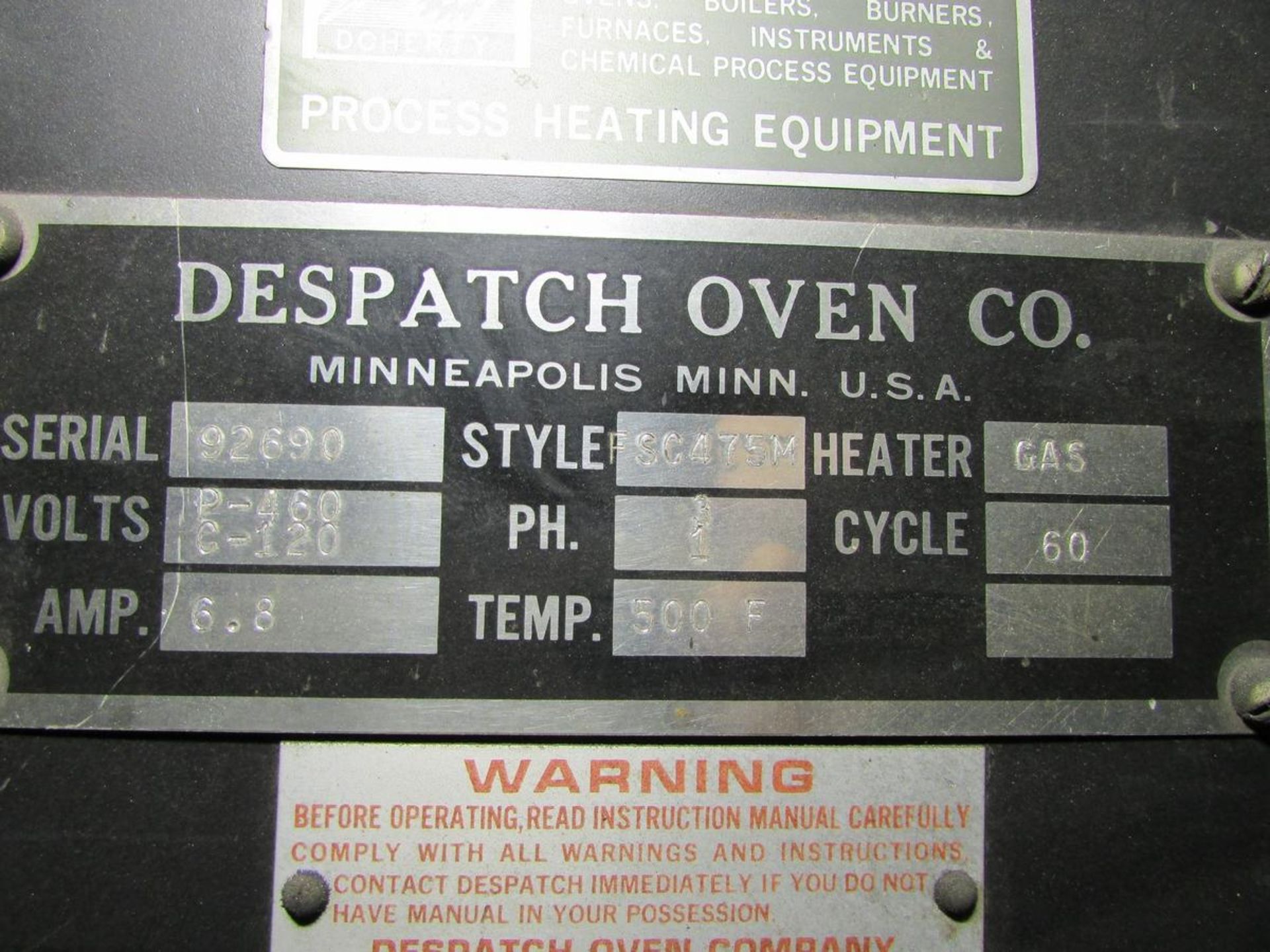 Despatch Oven Co 6'x6'4"x11' NG Pallet Heat Shrink Oven - Image 12 of 13