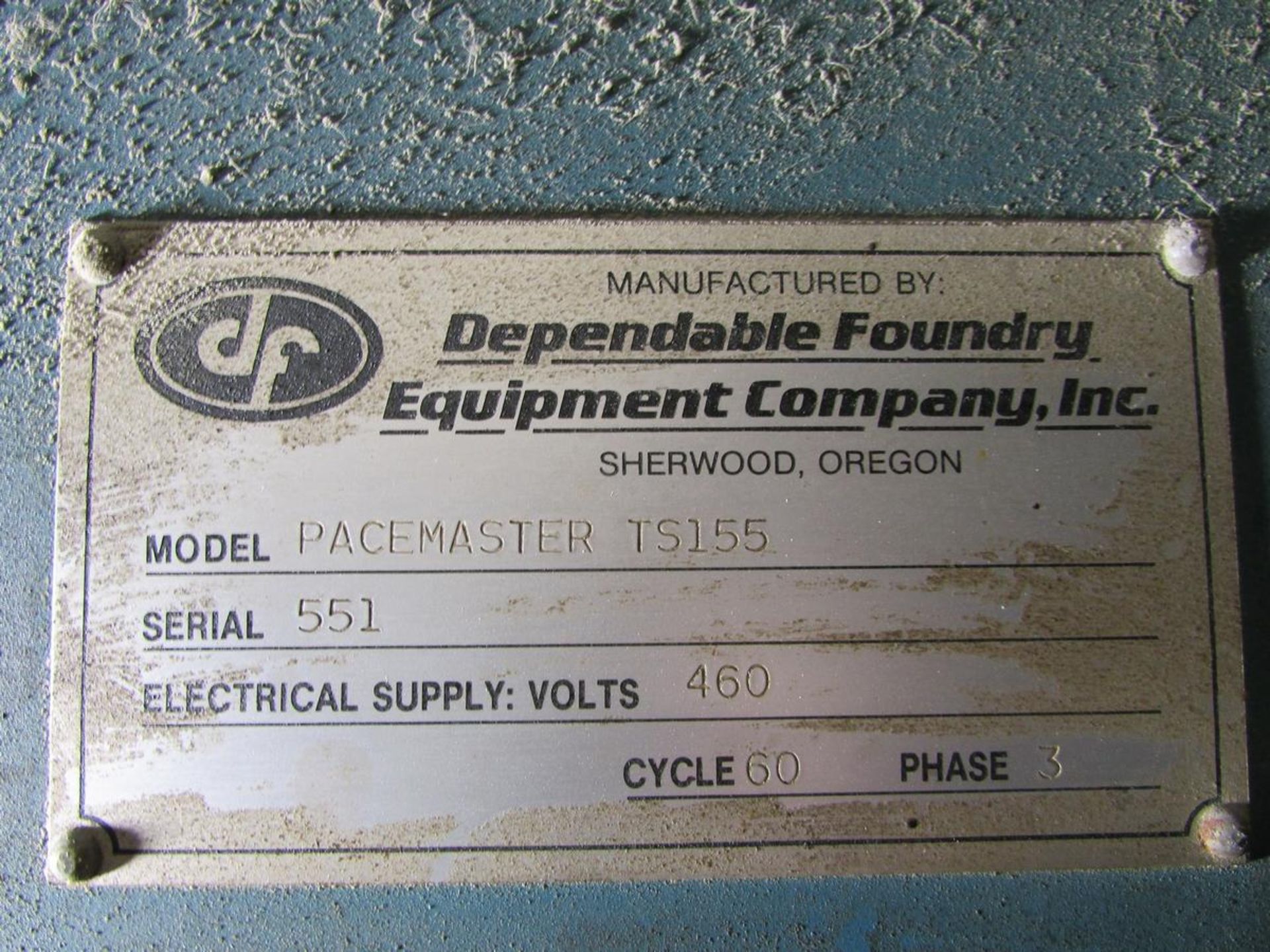 Dependable Foundry Equipment Co Pacemaster TS155 Core Making Machine - Image 12 of 14