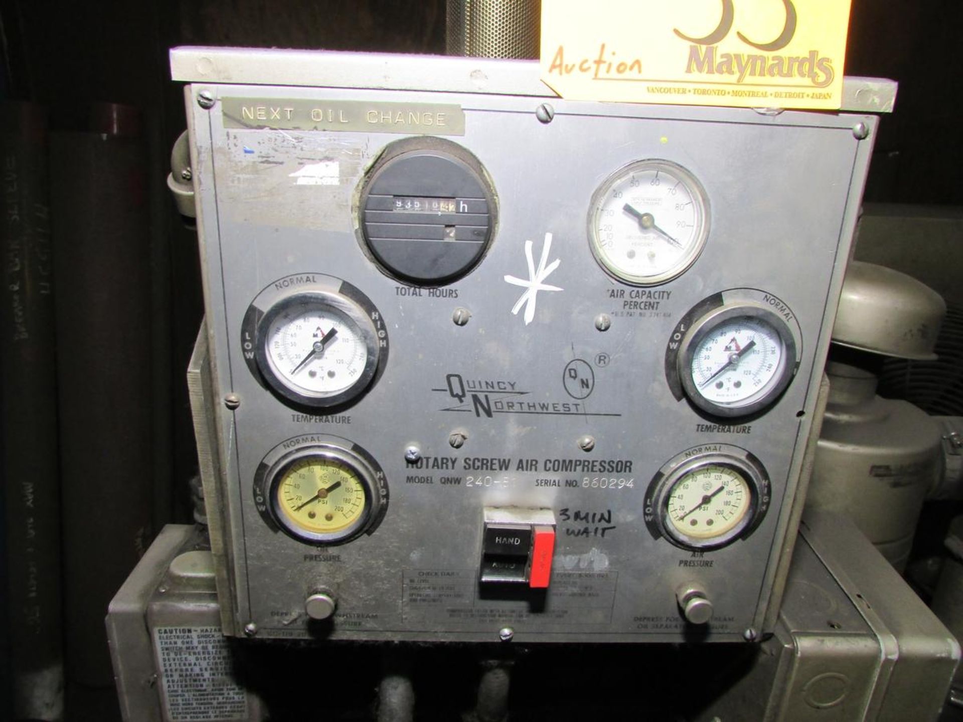 Quincy Northwest 50 HP Rotary Screw Air Compressor - Image 5 of 9