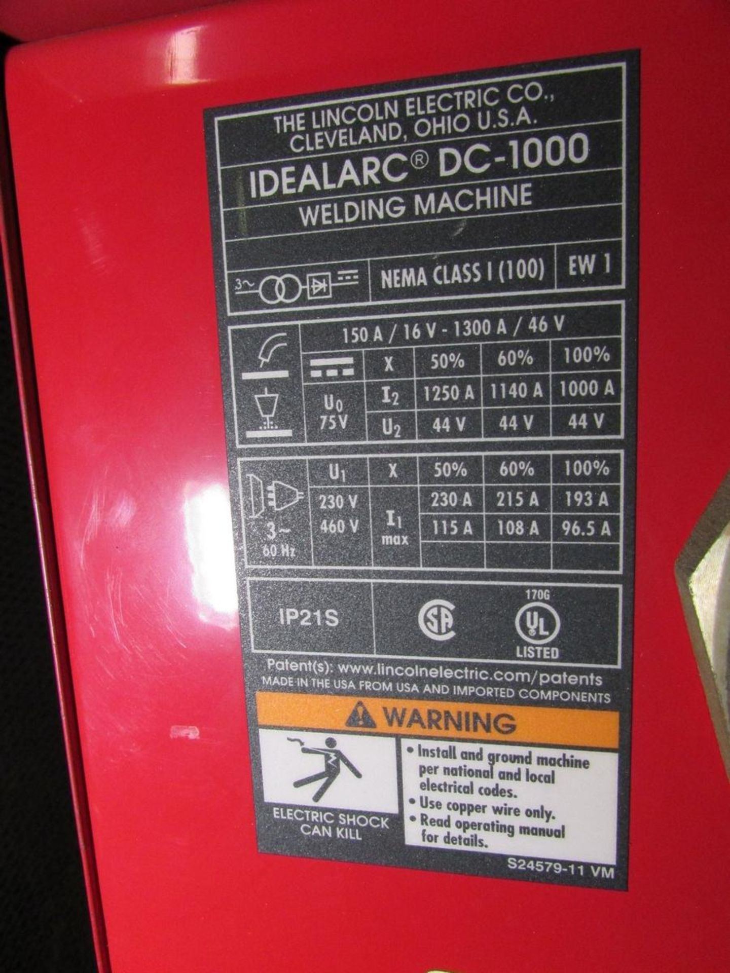 Lincoln Electric Idealarc DC1000 Welding Power Source w/ Welding Boom - Image 6 of 11